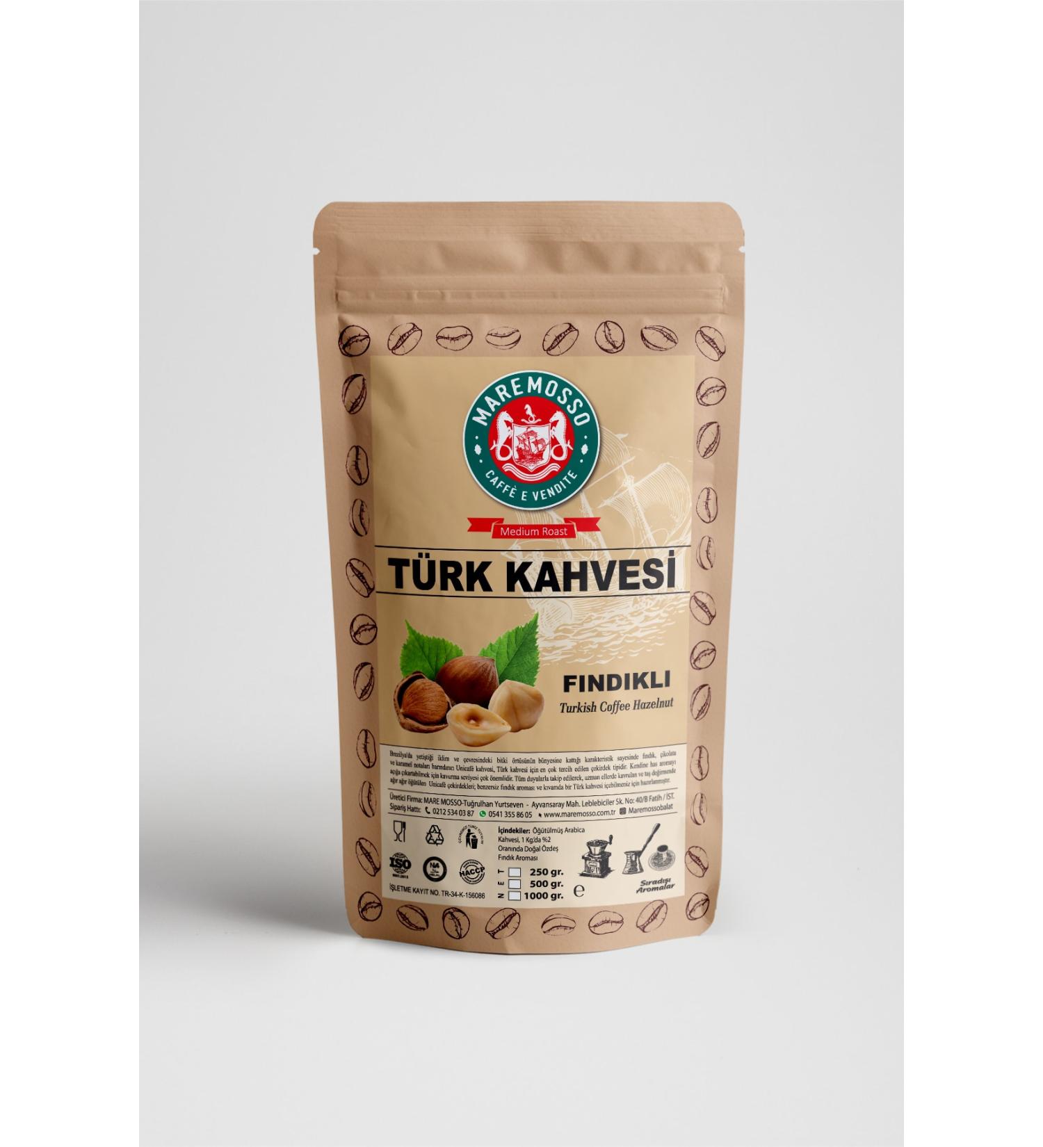 Mare Mosso Caffe Vendite Hazelnut Flavored Turkish Coffee 250 Gr. - Buy Online on GoSupps.com