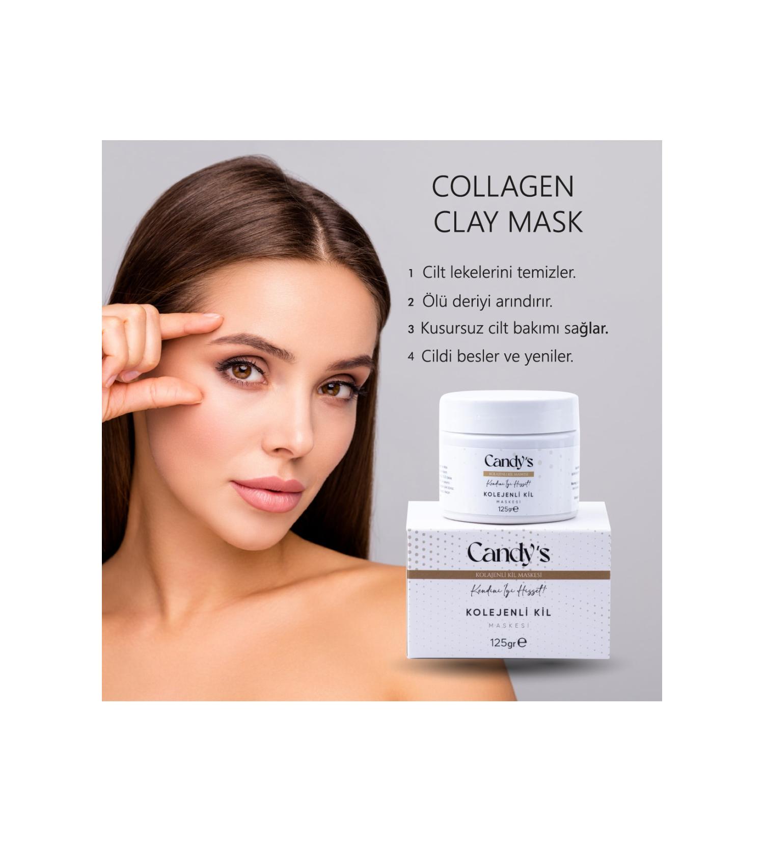 candys cosmetics Collagen Clay Mask Acne and Blackhead Prevention