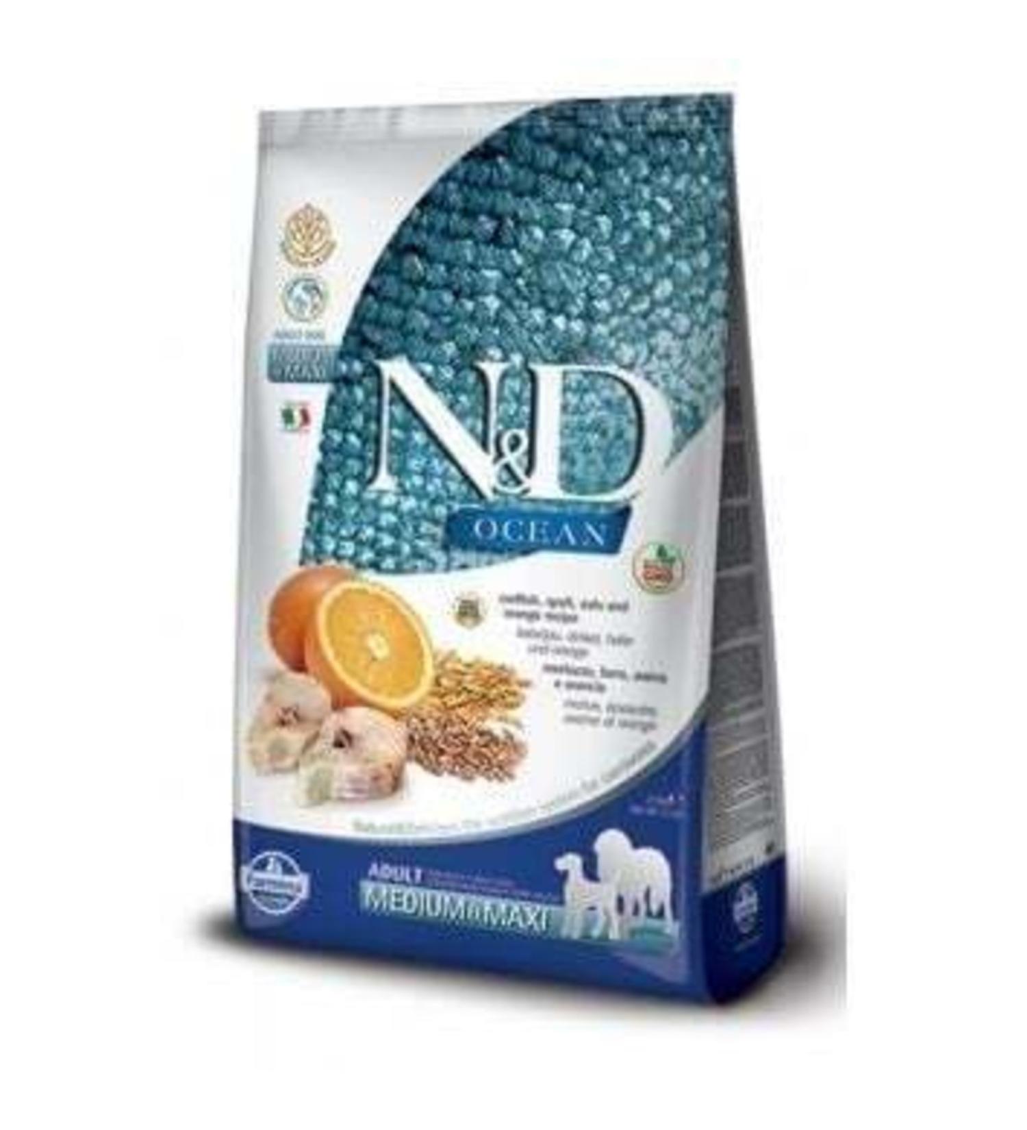 nd natural world nd ocean low grain fish and orange adult dog food 12 kg