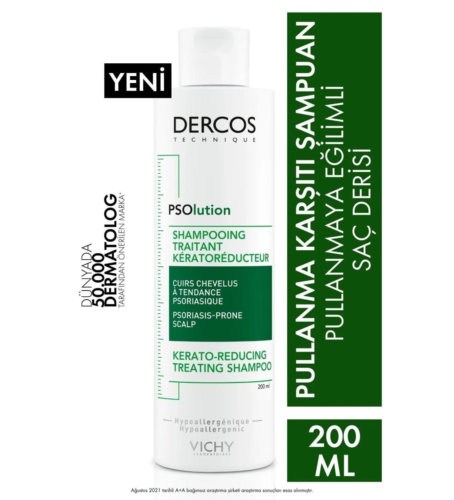 Vichy Dercos Psolution and Anti-Flaking Peeling Hair Care Shampoo 200 Ml - Buy Online on GoSupps.com