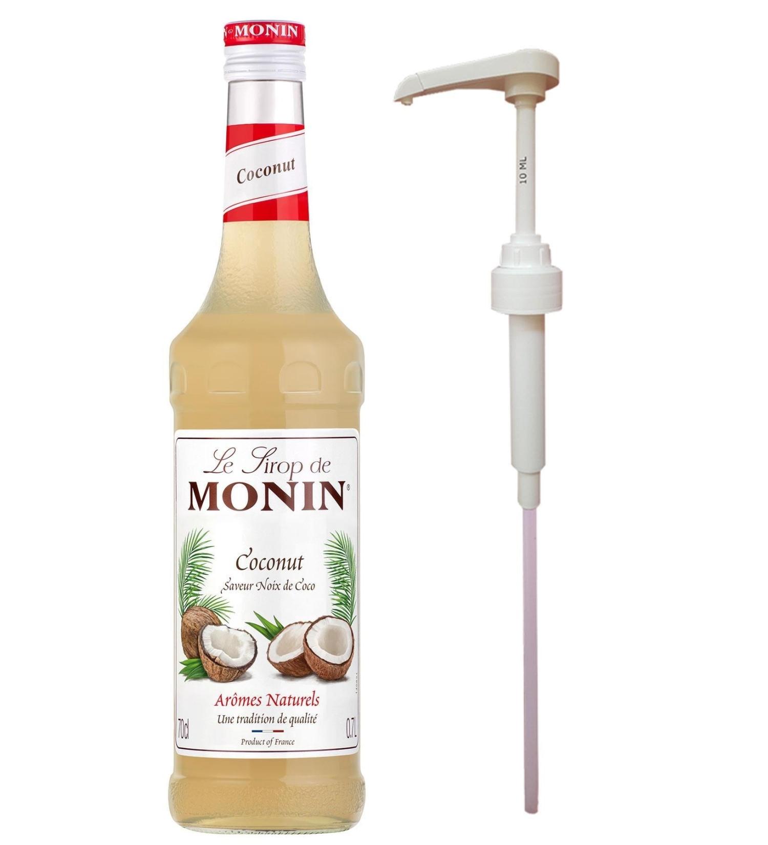 Monin Coconut Syrup (700ml) + Syrup Pump