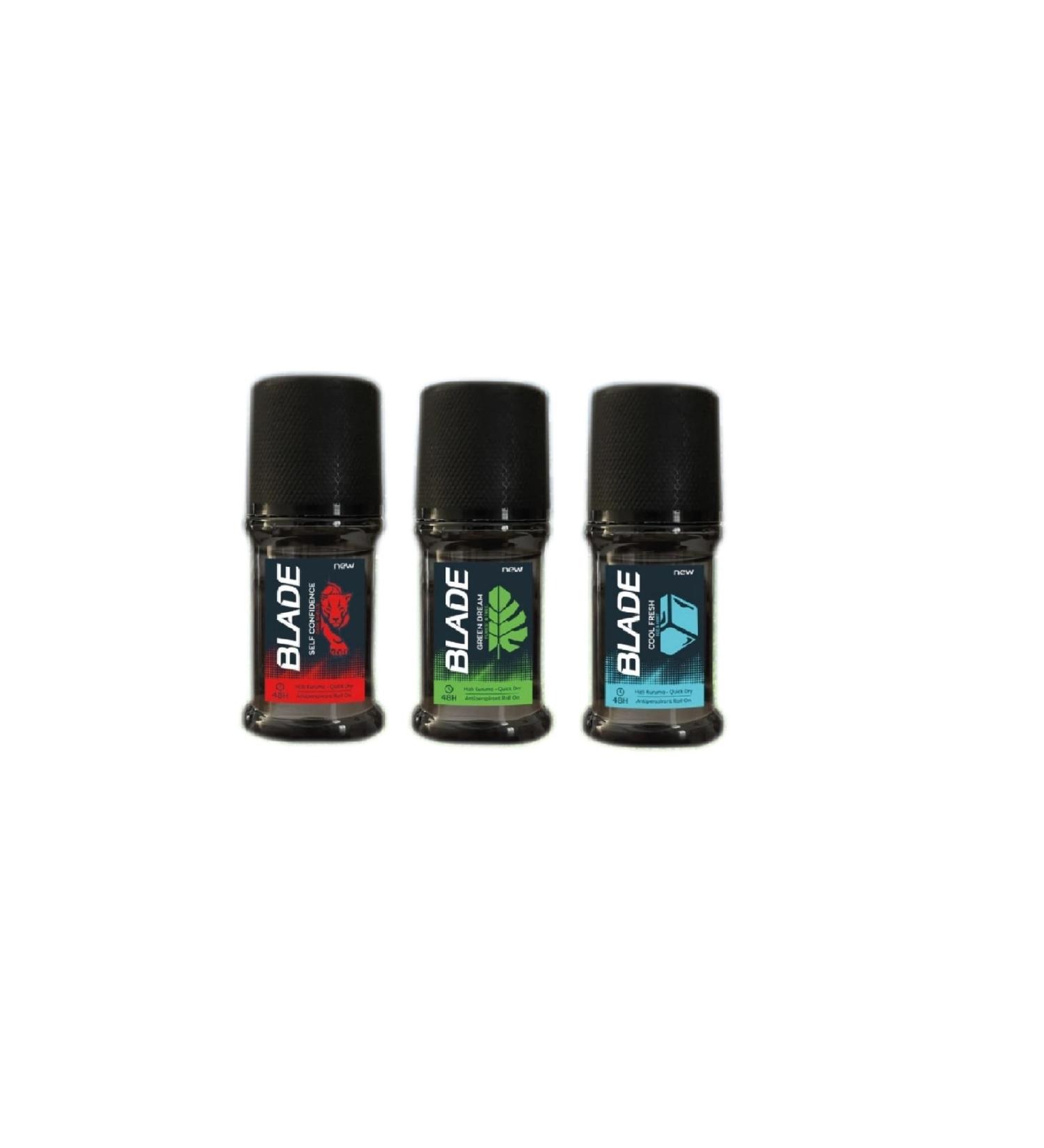 Blade Roll On Opportunity Pack 3 Pieces 50 Ml -self Confidence/green Dream/cool Fresh - Buy Online on GoSupps.com
