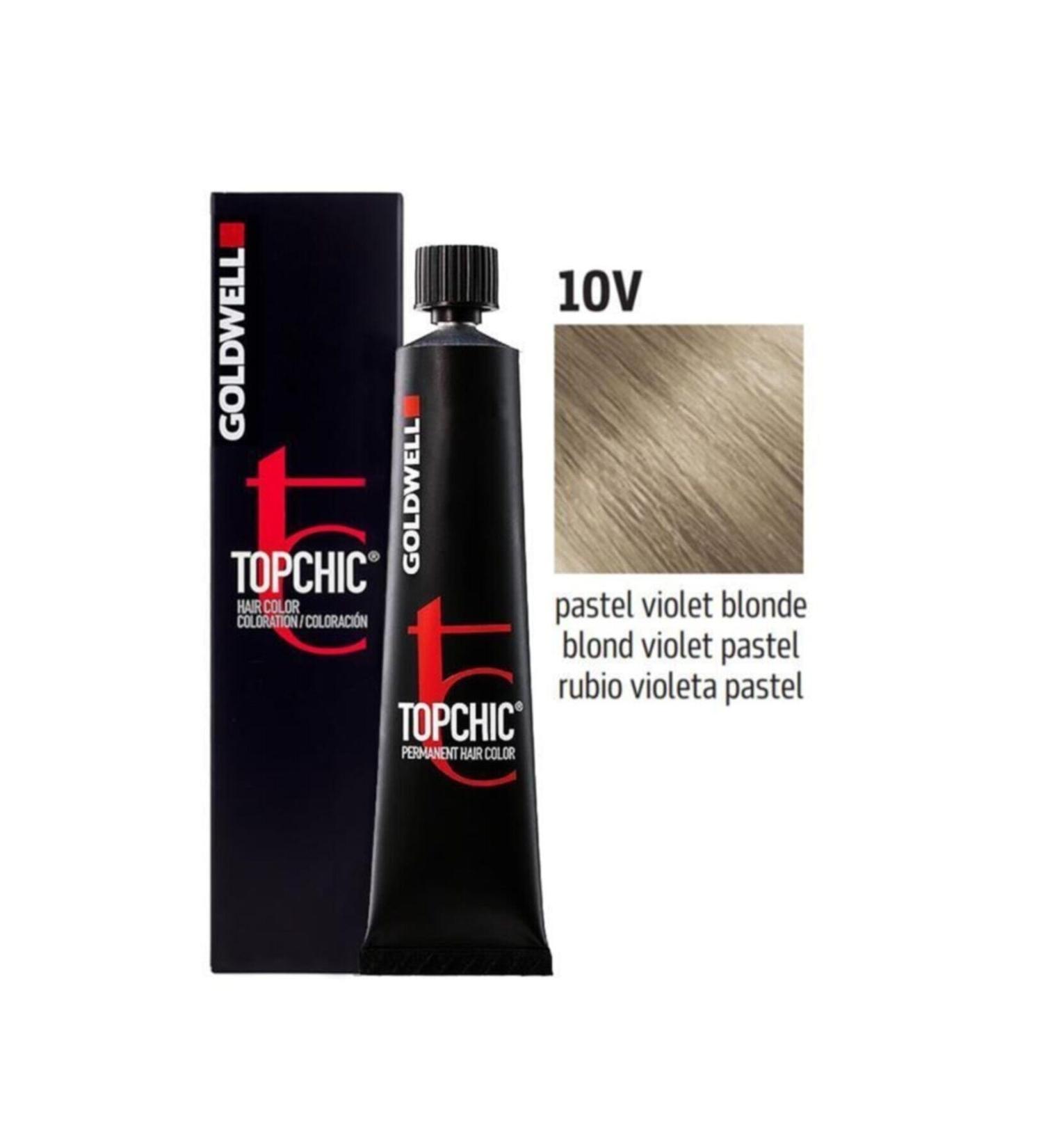 GOLDWELL 10v Topchic Hair Dye 10v Light Yellow Violet 60 ml