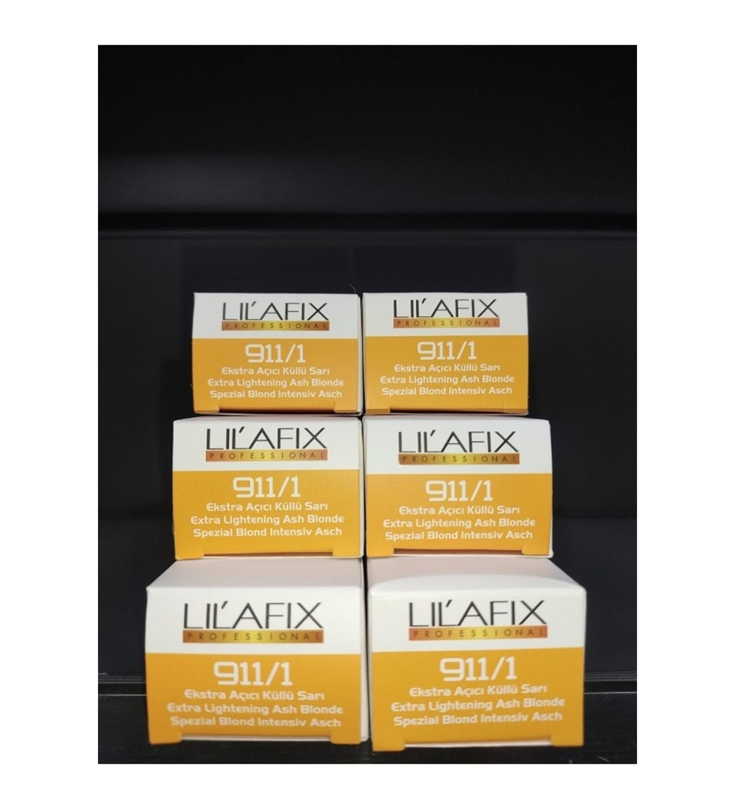 Lilafix 911/1 Extra Lightening Ash Blonde Hair Dye 60mlx6 Pieces . ozk220322