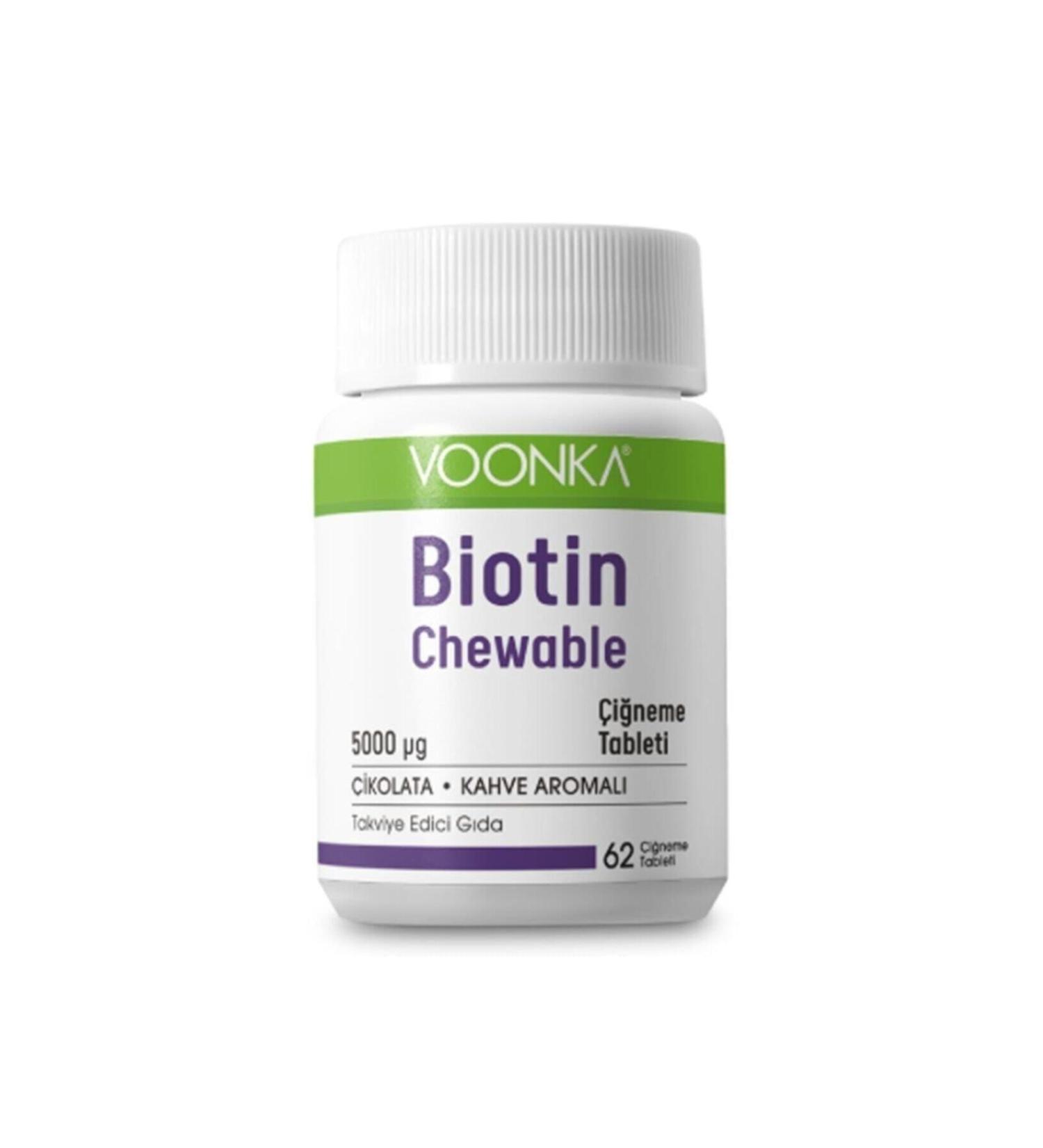 Voonka Biotin 5000 Mcg 62 Chewable Tablets