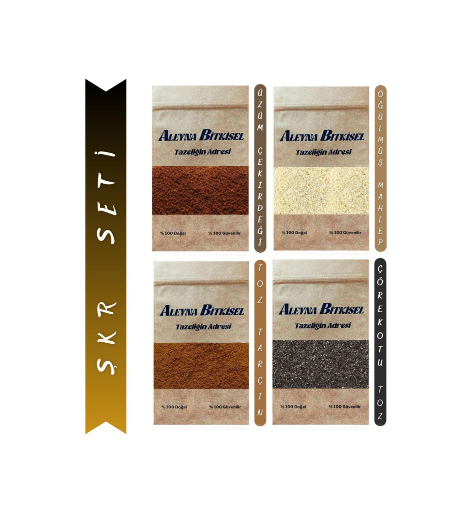 Aleyna Herbal Cinnamon Mahlep Black Cumin Grape Seed ekereset 50 G