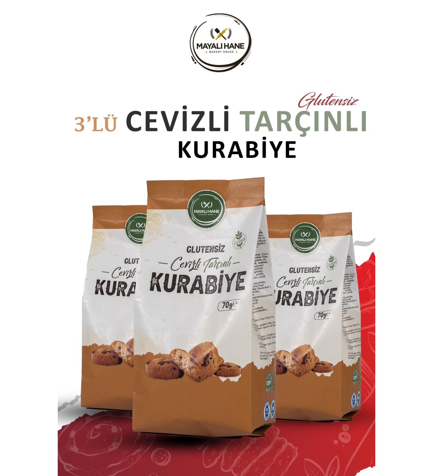 Mayal Hane Gluten-Free Walnut Cinnamon Cookies 70 Gr (Pack of 3)