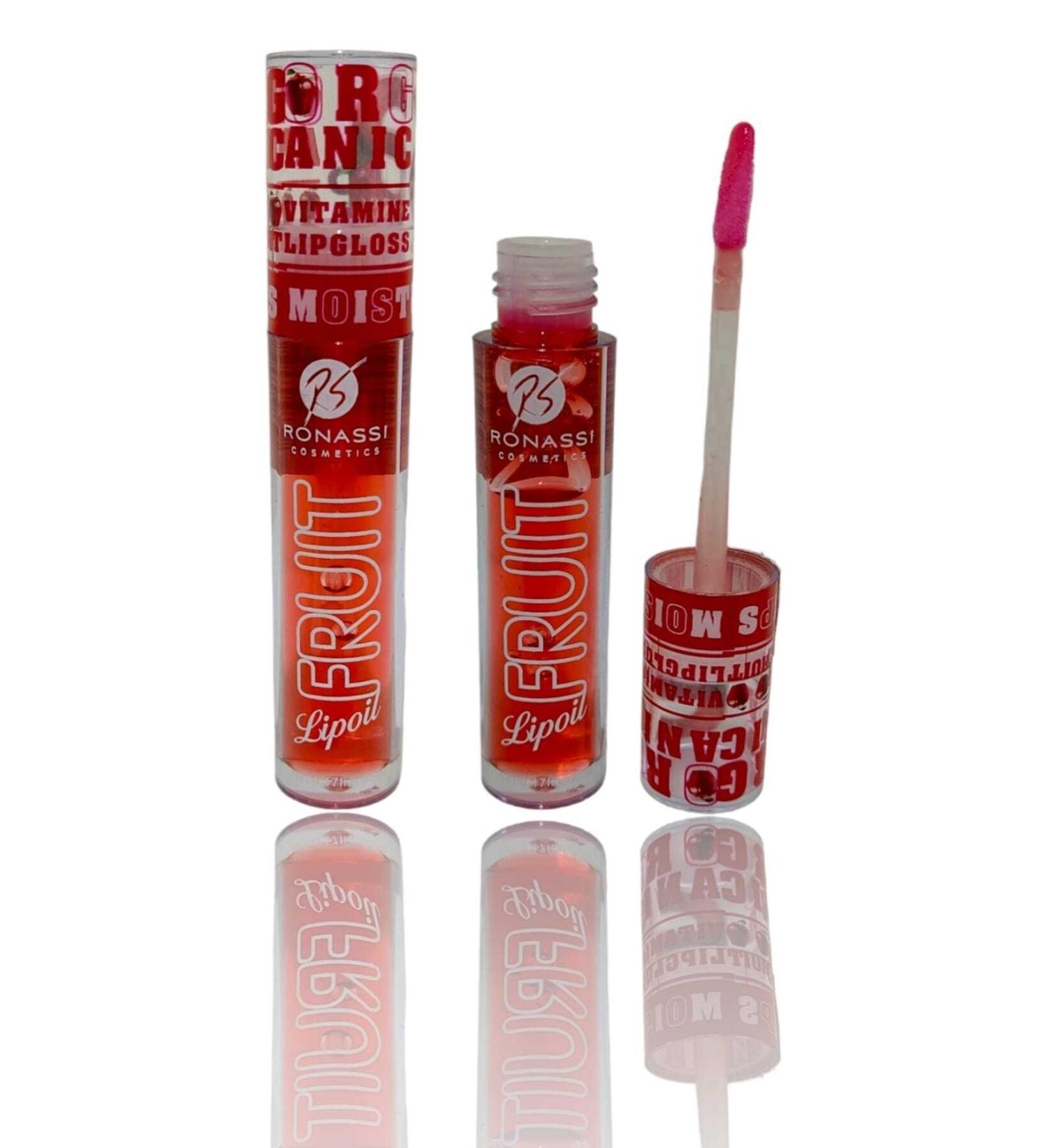 RS Ronassi Cosmetics 8'different Lip Gloss Lipgloss Strawberry-avocado-raspberry-apple-cherry-forest Fruit-papaya-orange - Buy Online on GoSupps.com