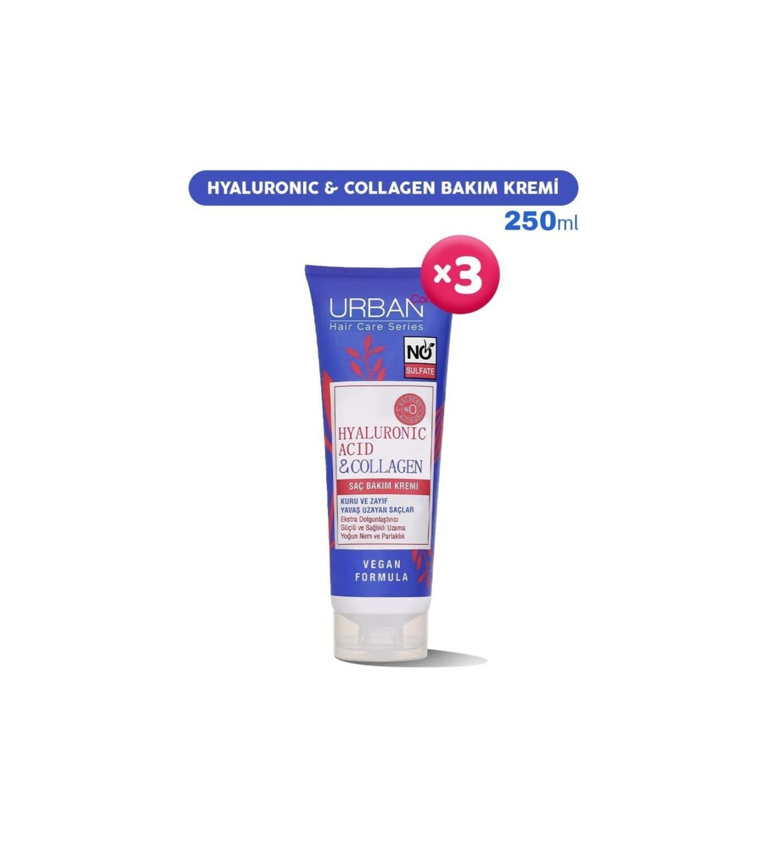 Urban Care Hyaluronic & Collagen Care Cream 250 Ml X 3