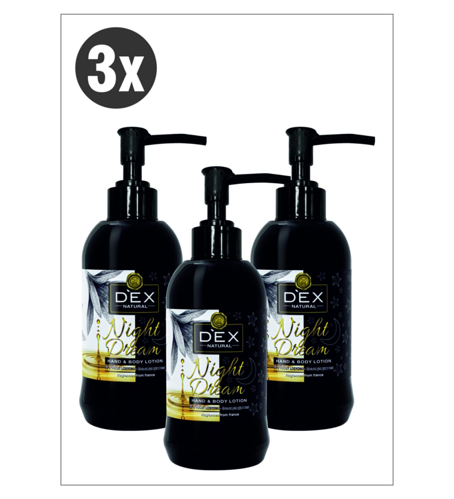 Dex Night Hand and Body Lotion 250 ml X 3 Pieces
