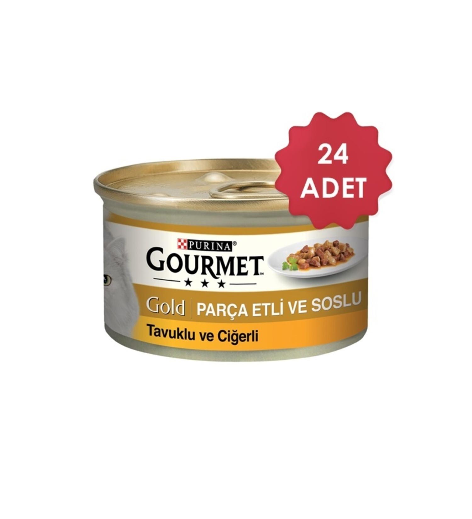 Gourmet Gold Chicken and Liver Cat Canned Food 85 Gr X 24 Pieces