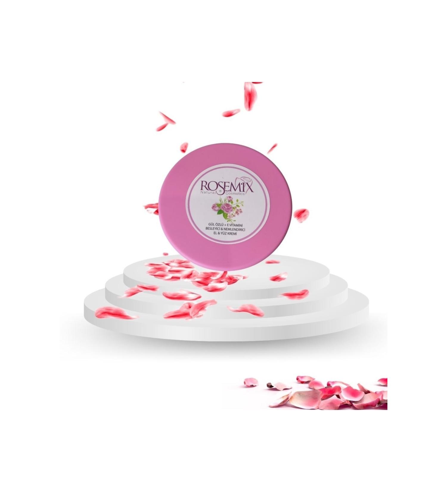 ROSEMIX Rose Essence + Vitamin E Nourishing & Moisturizing Hand and Face Cream