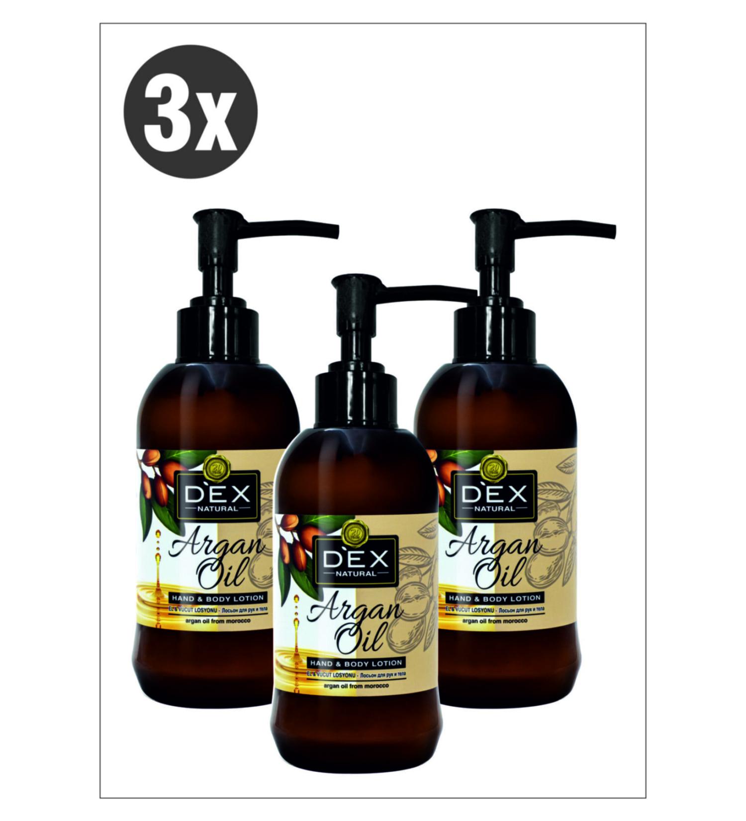Dex Argan Oil Hand and Body Lotion 250 ml X 3 Pieces