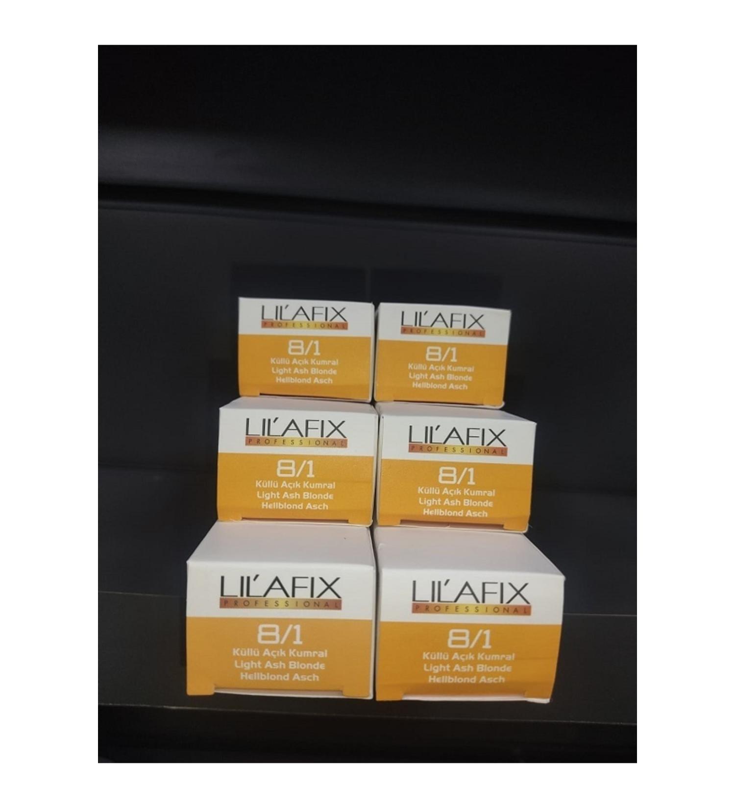 Lilafix Ash Light Blonde 8/1 Cream Hair Dye 60mlx 6 Pieces..miracle240304