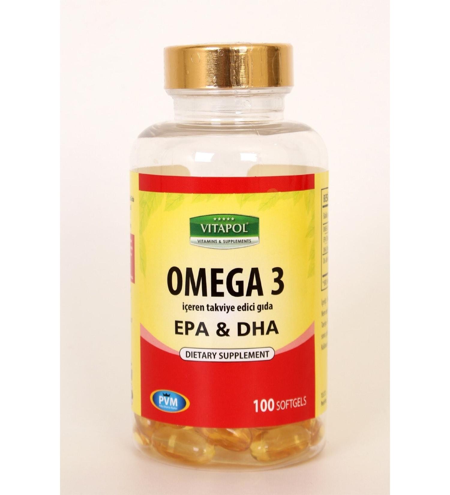 Vitapol Omega-3 Epa&dha Fish Oil 2000 Mg 100 Capsules Cp