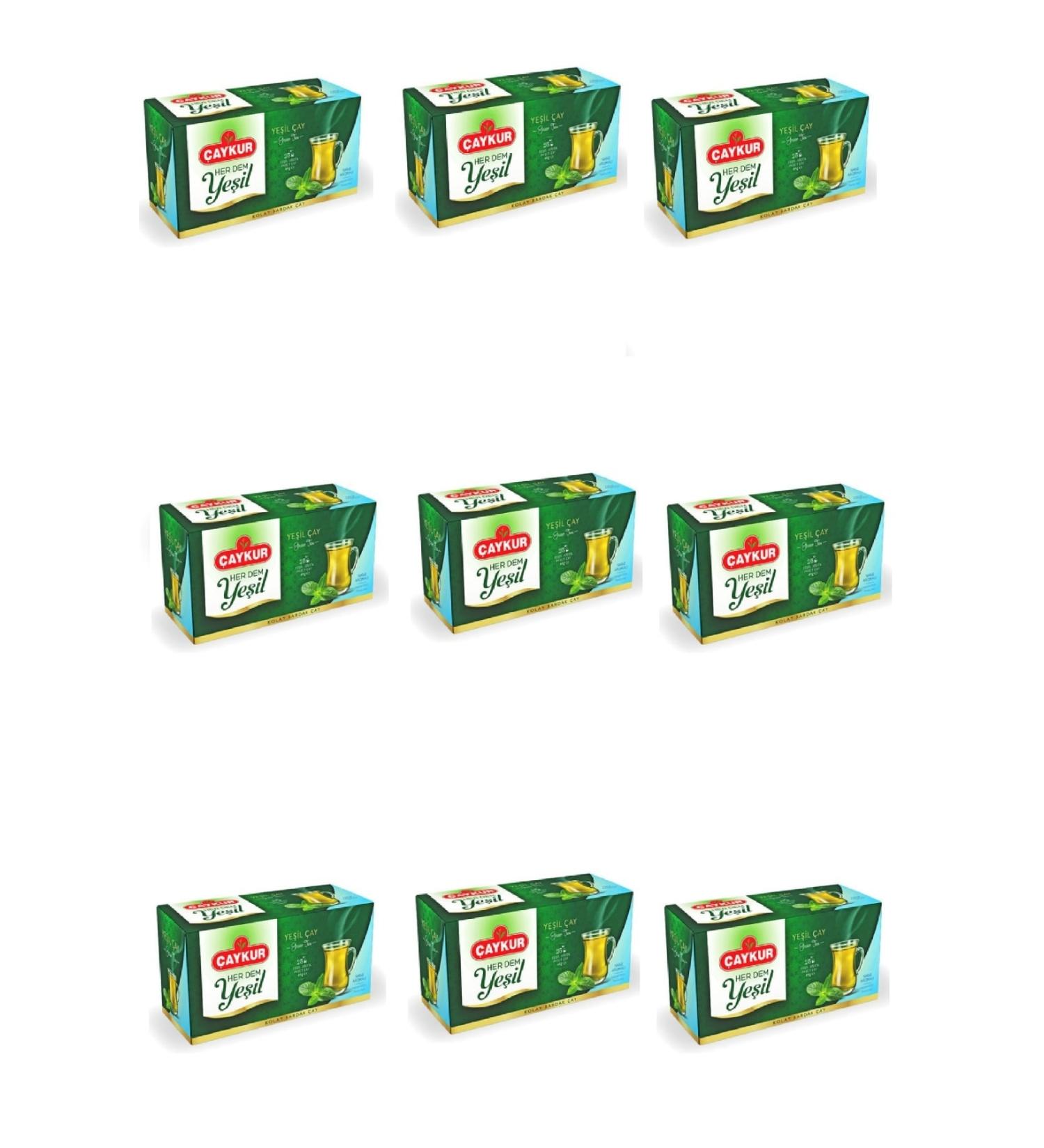 aykur Mint Green Tea 40 Gr X 9 Pieces