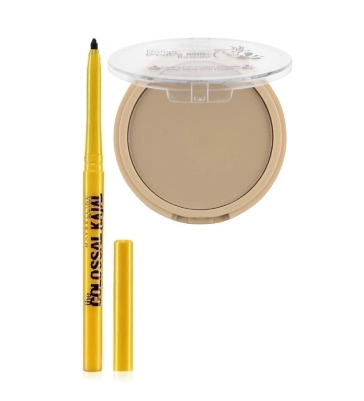 Cecile Goat Milk Matte Powder 01+ Kajal Pencil