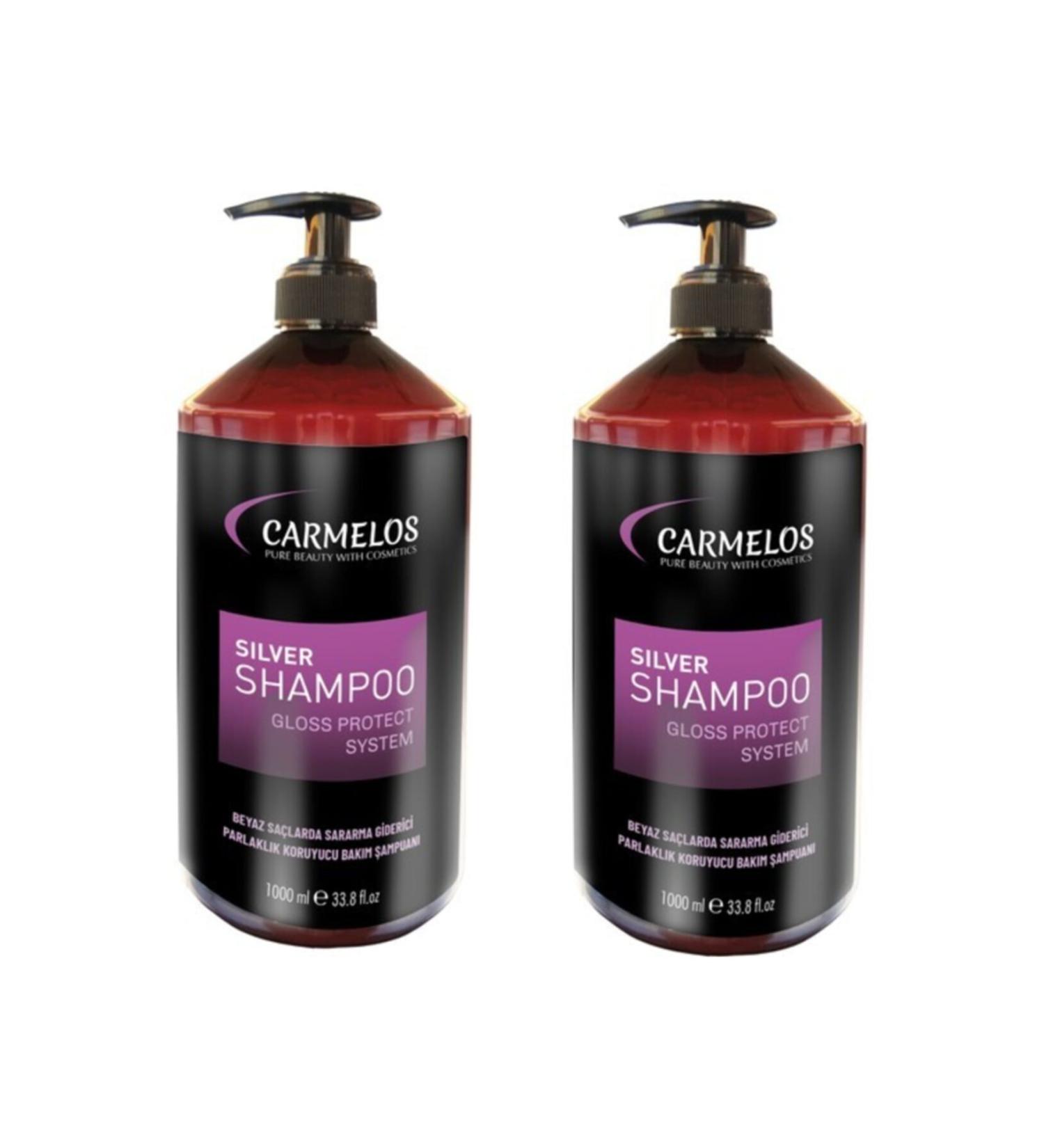 Carmelos Silver Shampoo 1000 Ml 2 Pieces