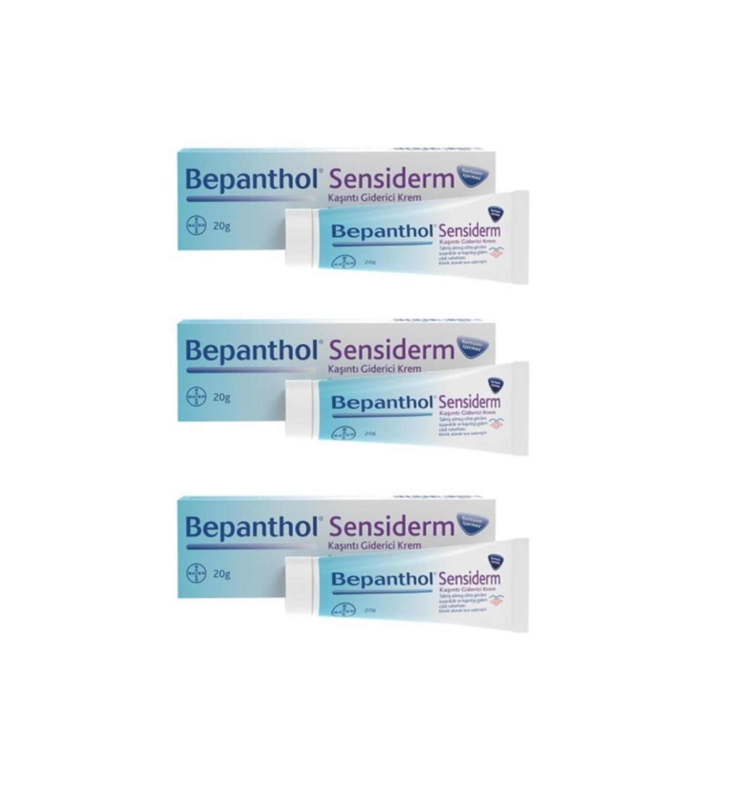 Bepanthol Sensiderm Itch Reliever and Skin Barrier Repair Care Cream 20 gr x3 Pieces
