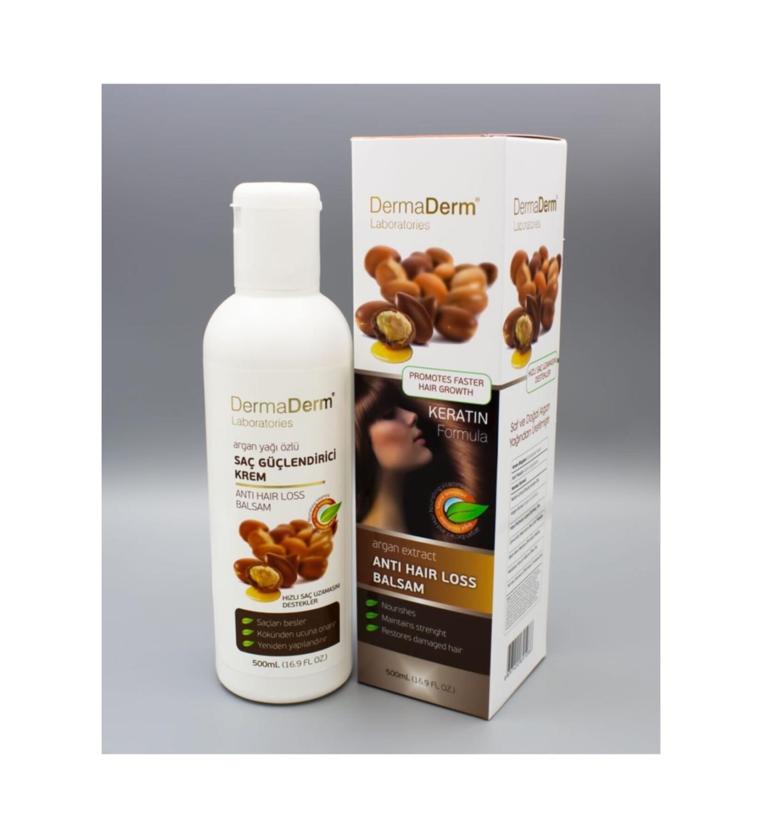 DermaDerm Argan Oil Essence Hair Care Cream Contains Keratin 500 Ml. 0 Original Product