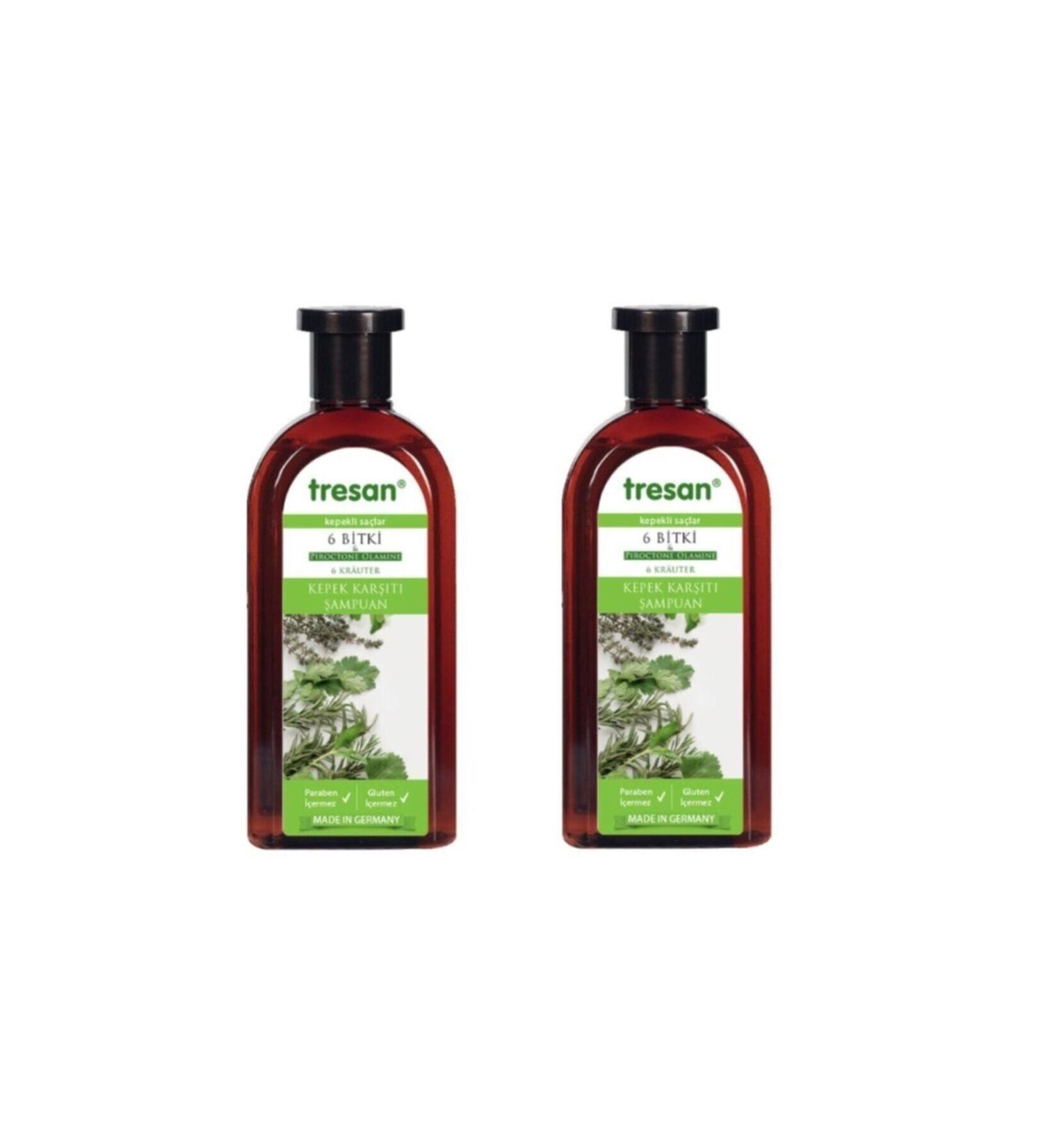Tresan 6 Plants Anti-Dandruff Shampoo 300 Ml X2 Pieces