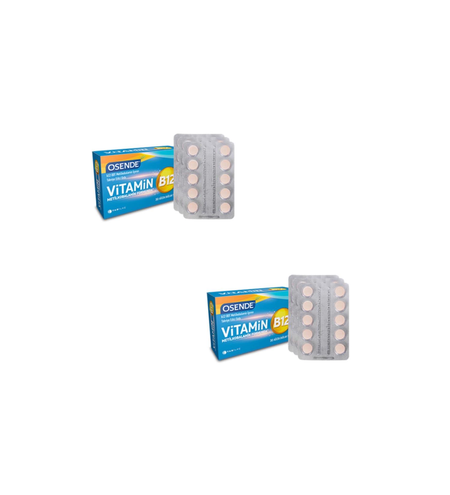 Osende Osende Vitamin B12 30 Tablets x 2 Pieces