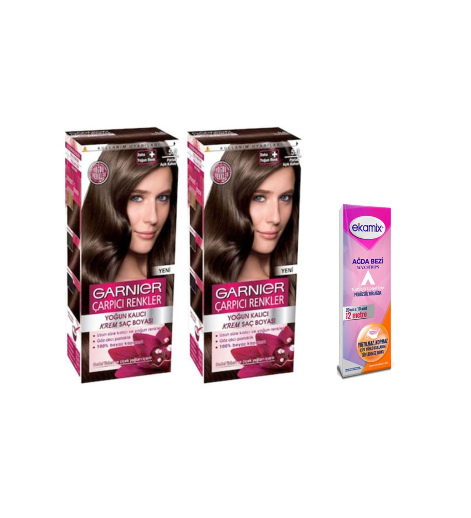 Garnier Striking Colors Paint 5.0 Bright Light Brown 2 Pieces