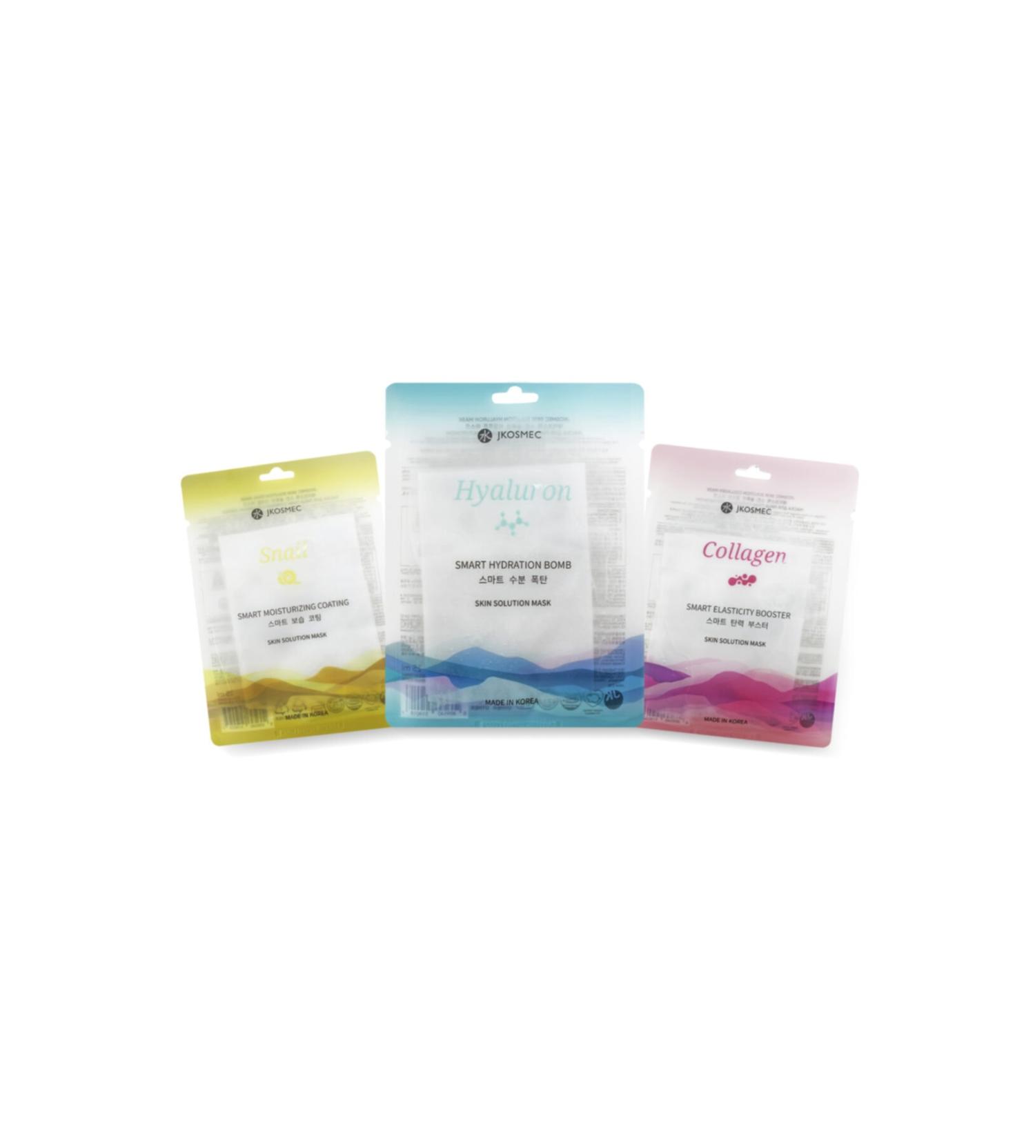 JKosmec Solution Snail Mask -solution Hyaluron-solution Collagen Advantage Package