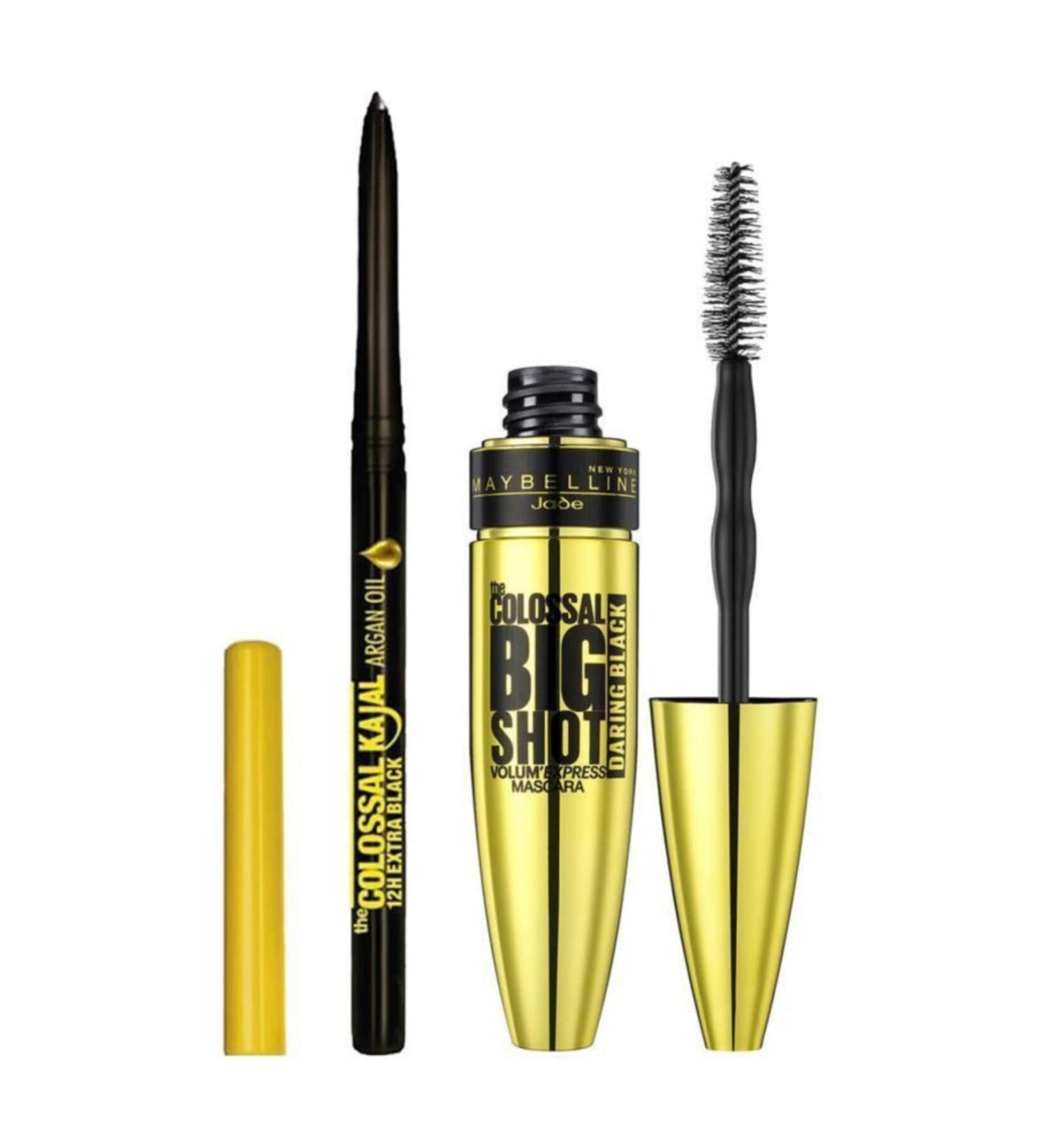 Maybelline New York Big Shot Daring Black Mascara And Colossal Kajal - Buy Online on GoSupps.com