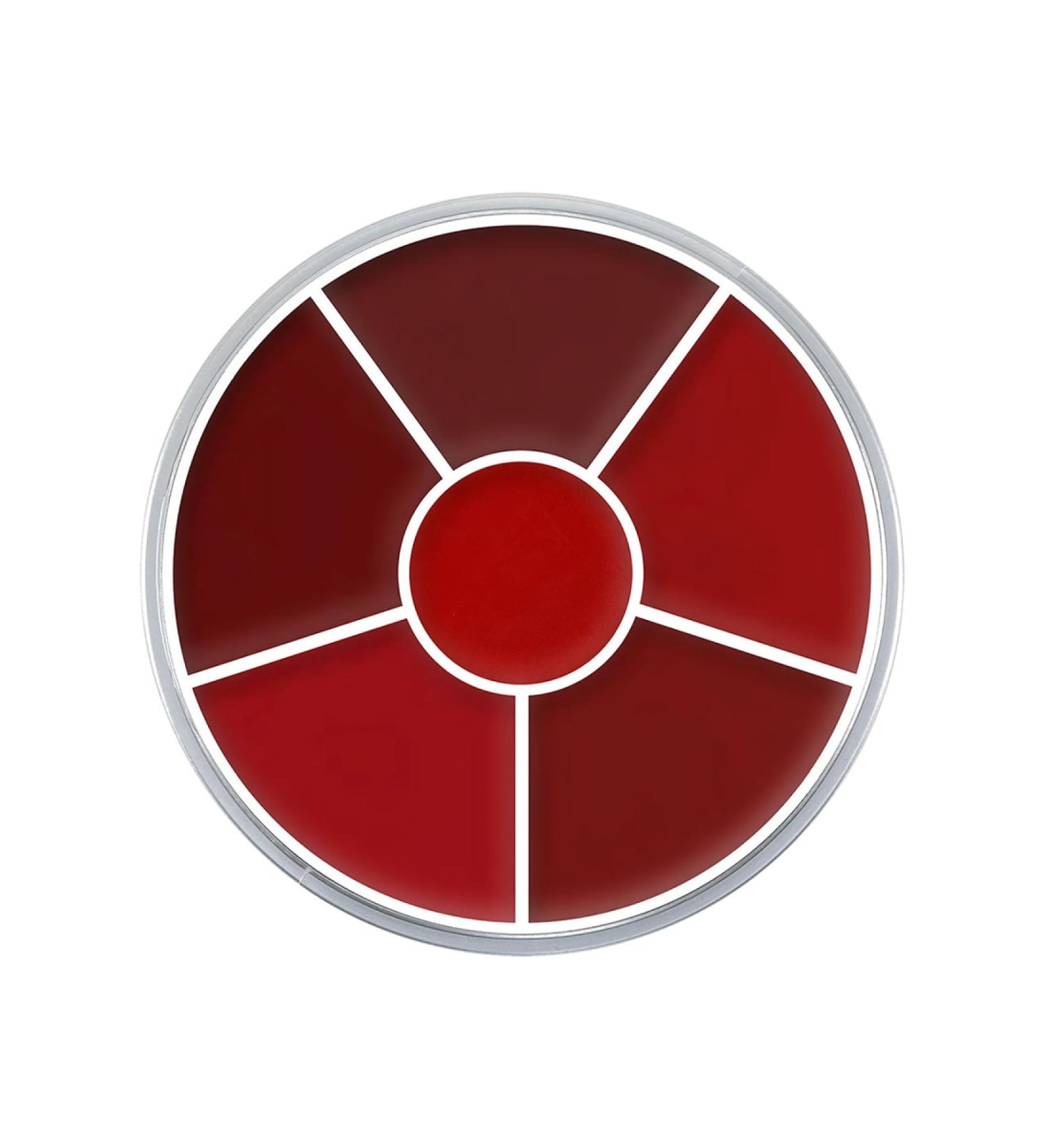 Kryolan Lipstick Wheel Lip Rouge Wheel 6 Colors 30 gr 01216 D