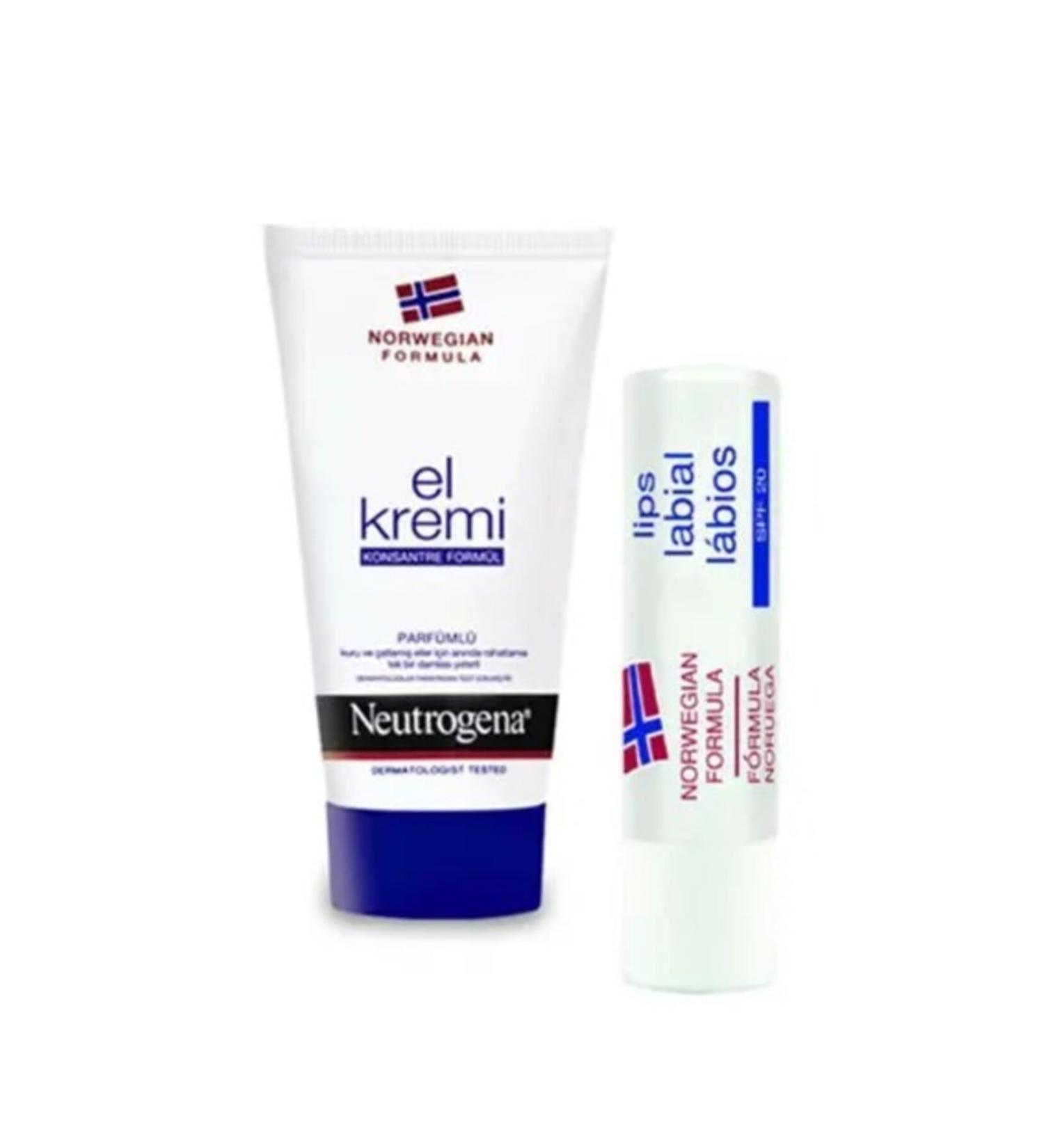 Neutrogena Perfumed Hand Cream 75 ml + Lip Balm
