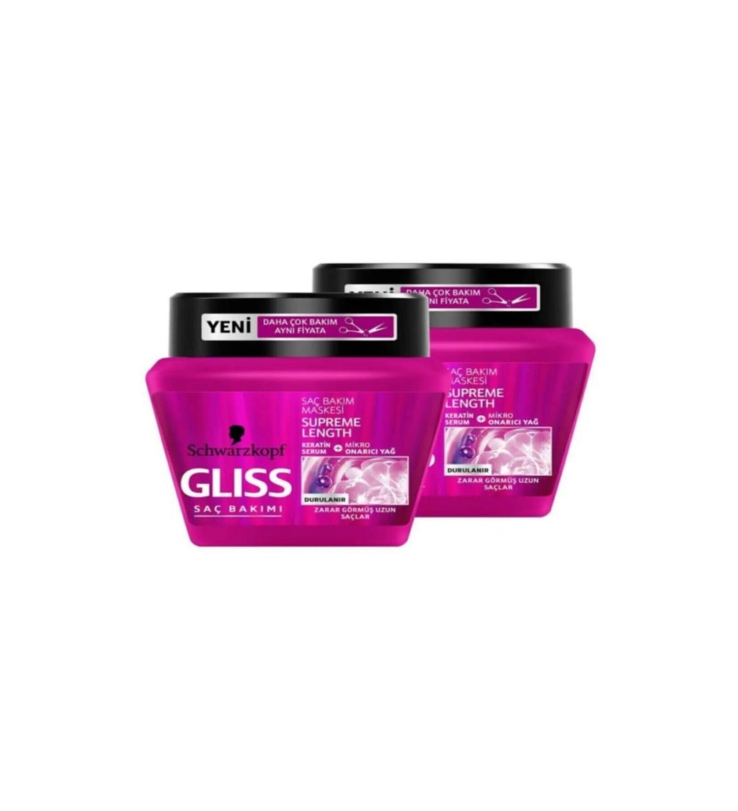 Gliss 300ml Supreme Length Mask 2 Pieces