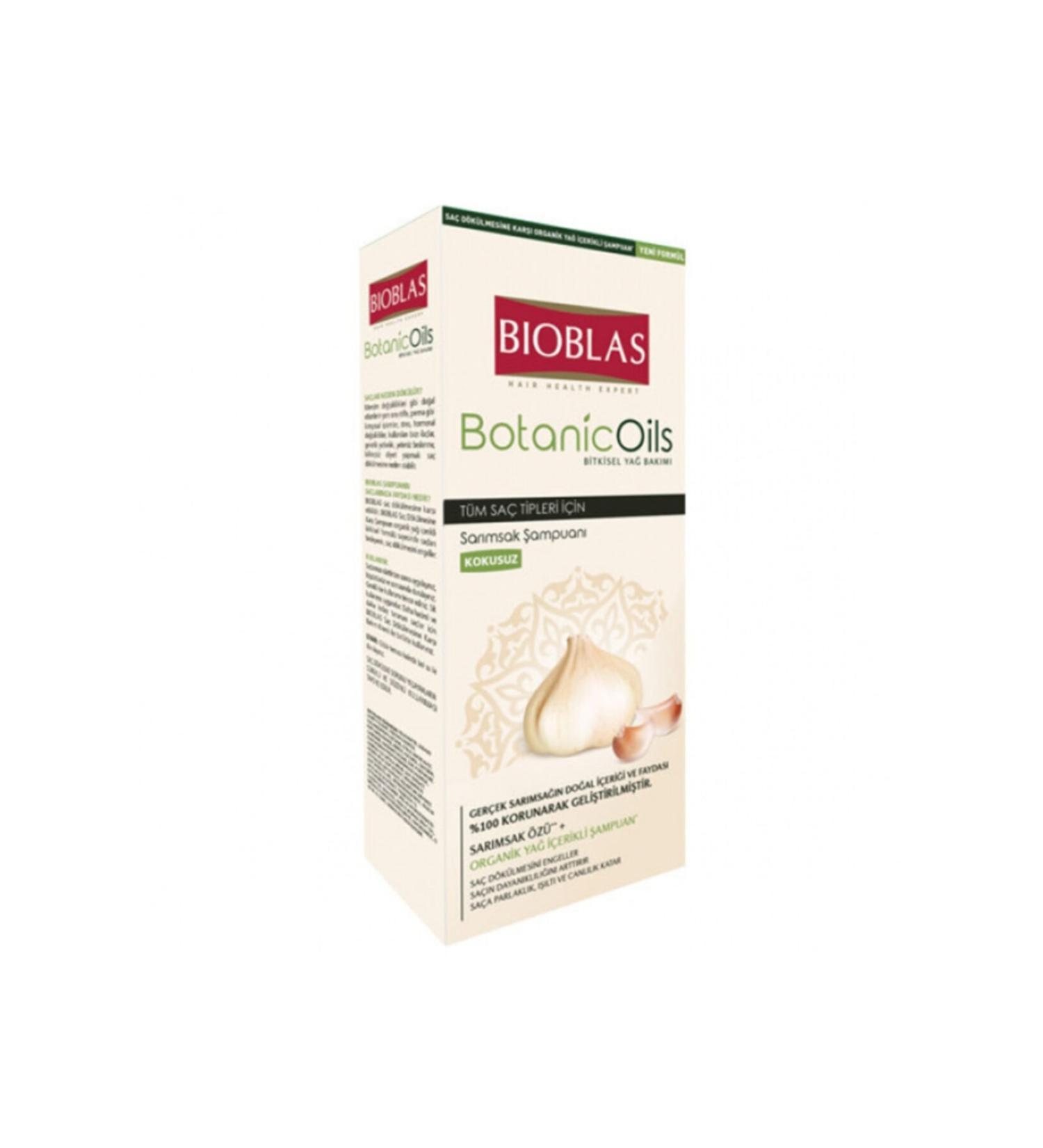 Bioblas 360ml Botanic Oils Garlic Shampoo All Hair-Pack of 6