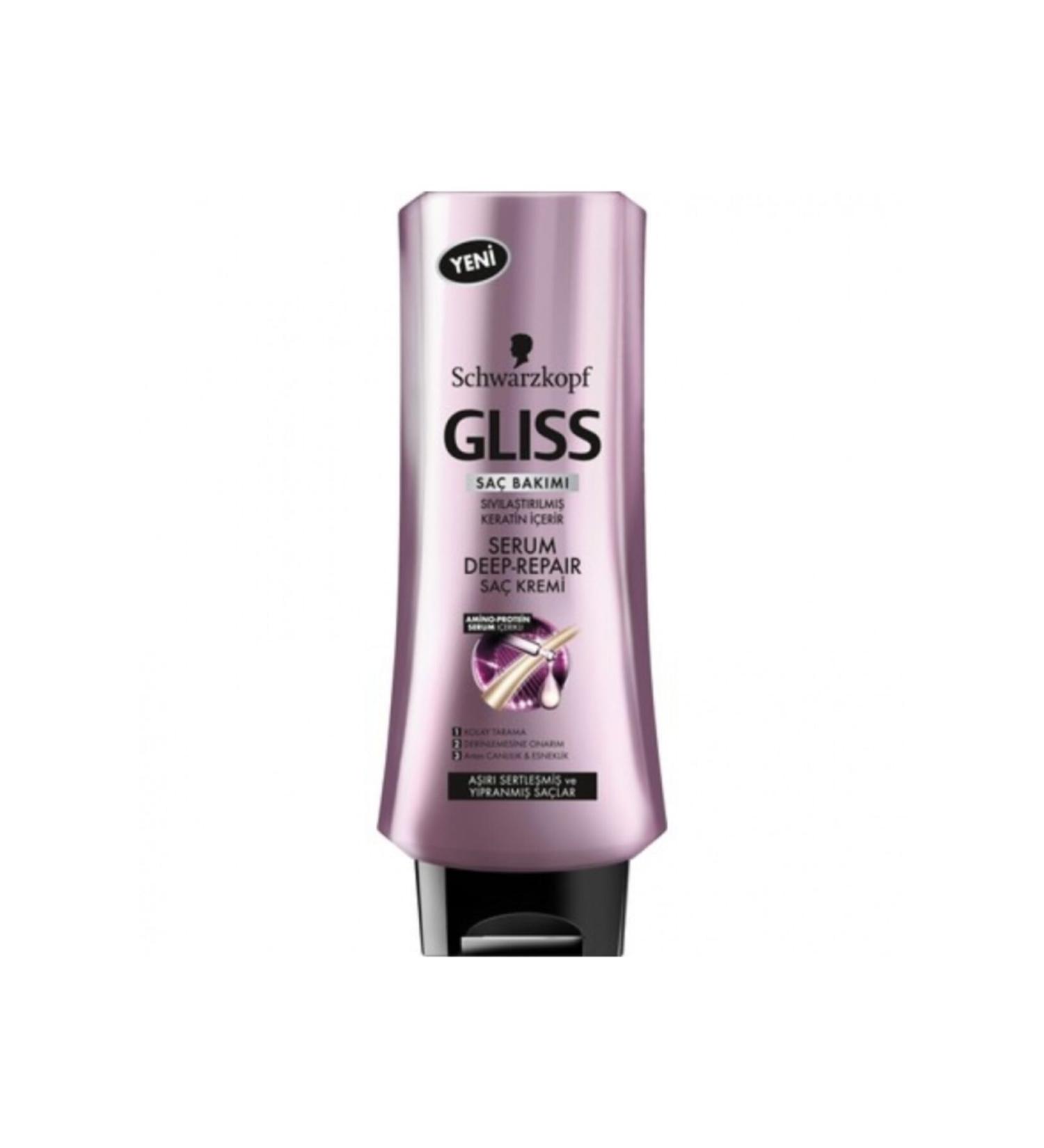 Gliss Hair Conditioner 360ml Serum Deep-repair Damaged Hair 6-Pack