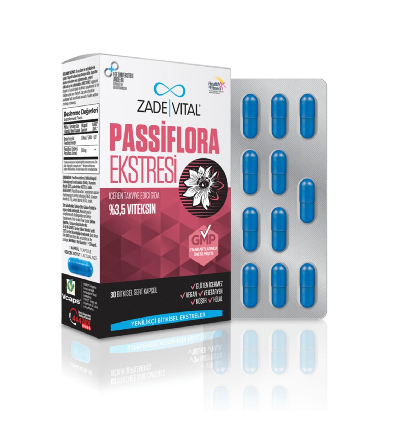 Zade Vital Passiflora 30 Hard Cap-zade Vital