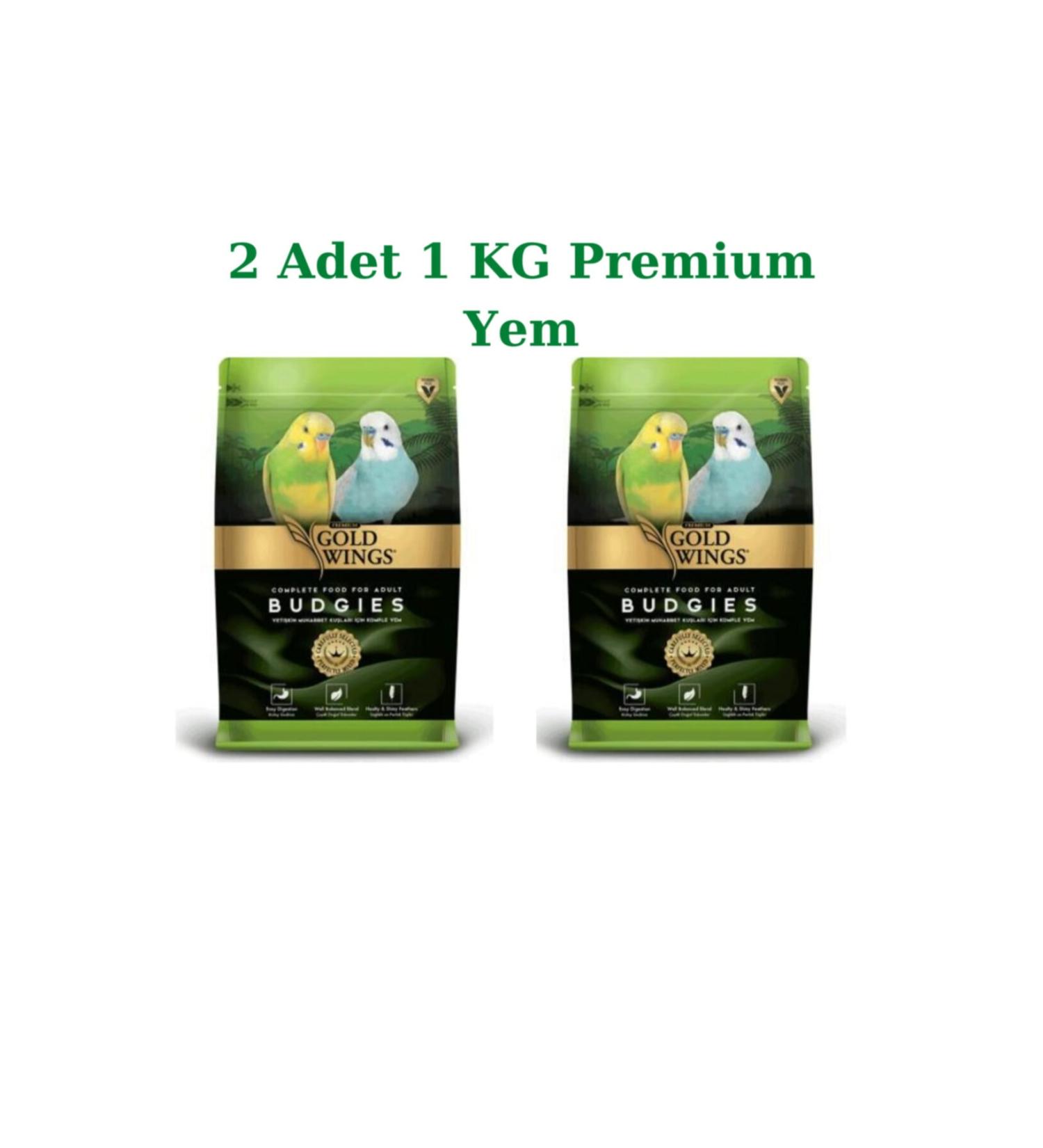 Gold Wings Premium Budgie Bird Food 1 Kg (2 Pieces)
