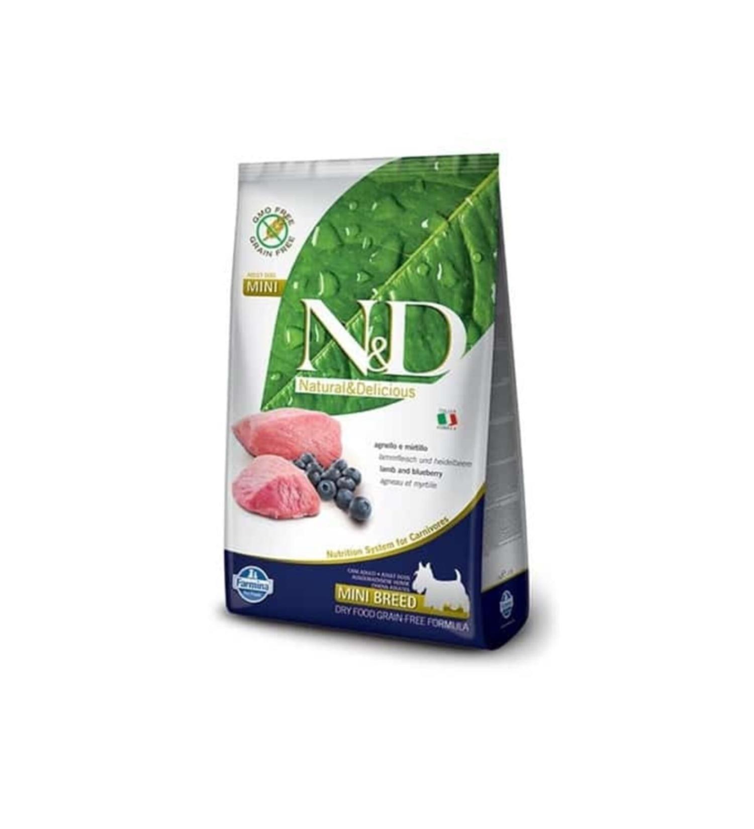 N & D Nd Lamb Blueberry Grain Free Adult Mini Breed 7 Kg