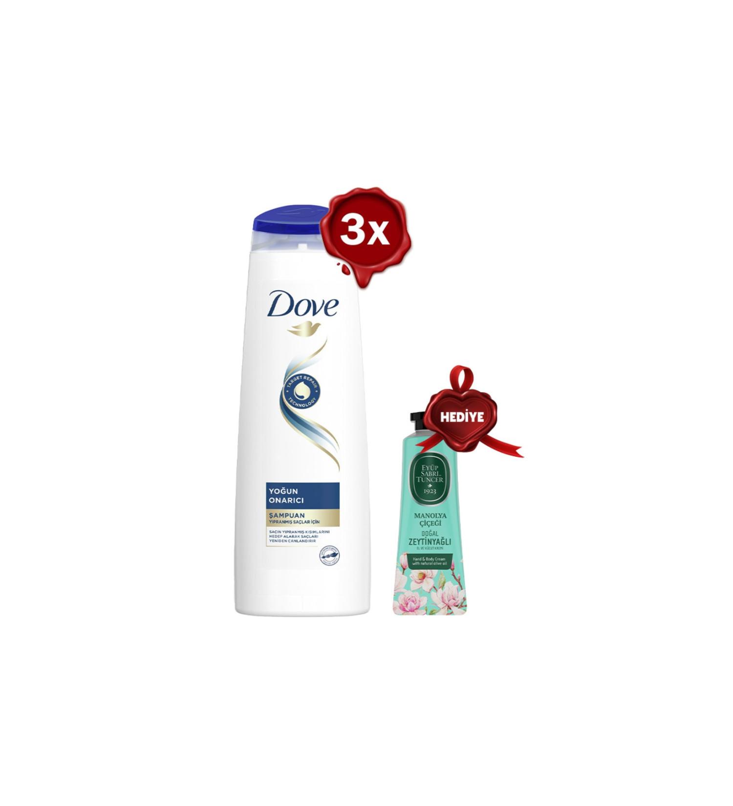 Dove Shampoo Intensive Repair 350 Ml X 3 Hand Cream Magnolia Gift