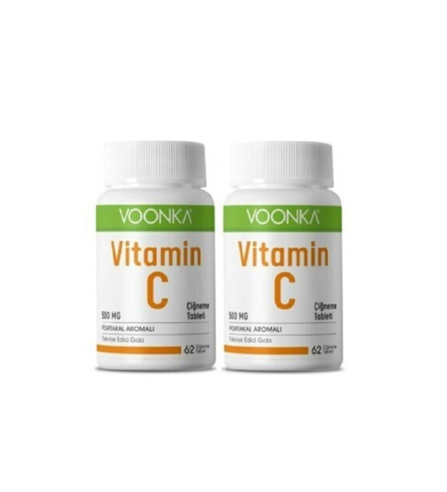 Voonka Vitamin C Chewable 62 Tablets 2 Pieces