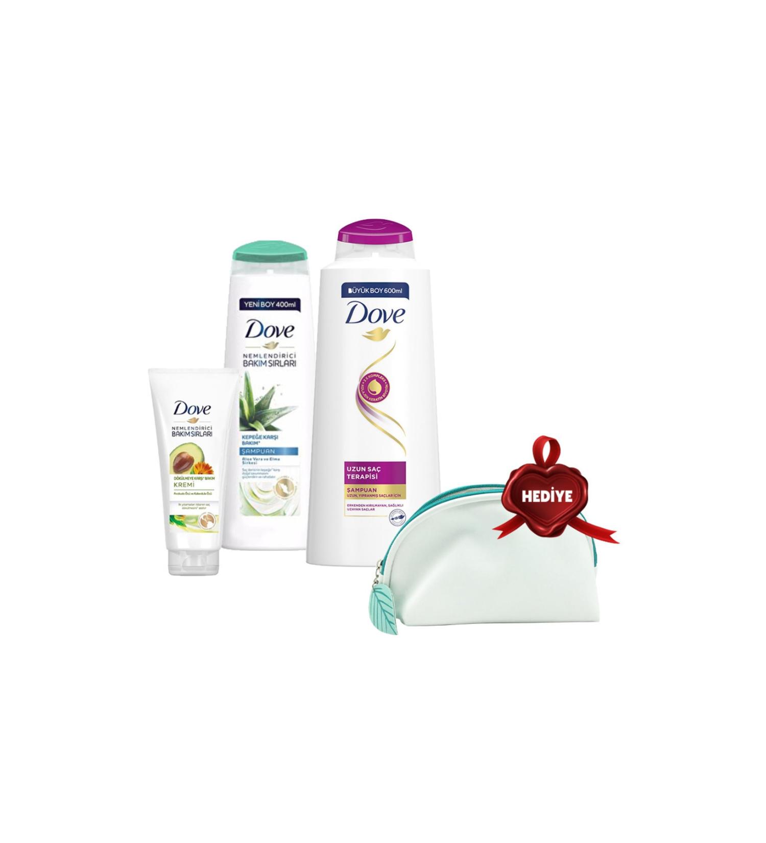 Dove Shampoo 600 Ml 400 Ml and Hair Conditioner Avocado Gift Bag