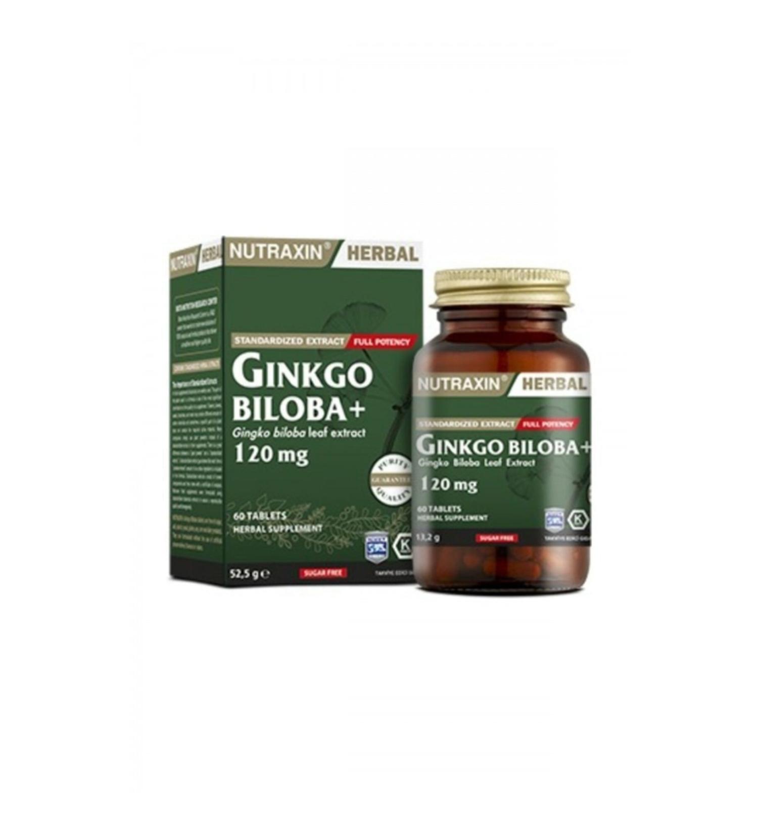 Nutraxin Ginkgo Biloba 60 Capsules