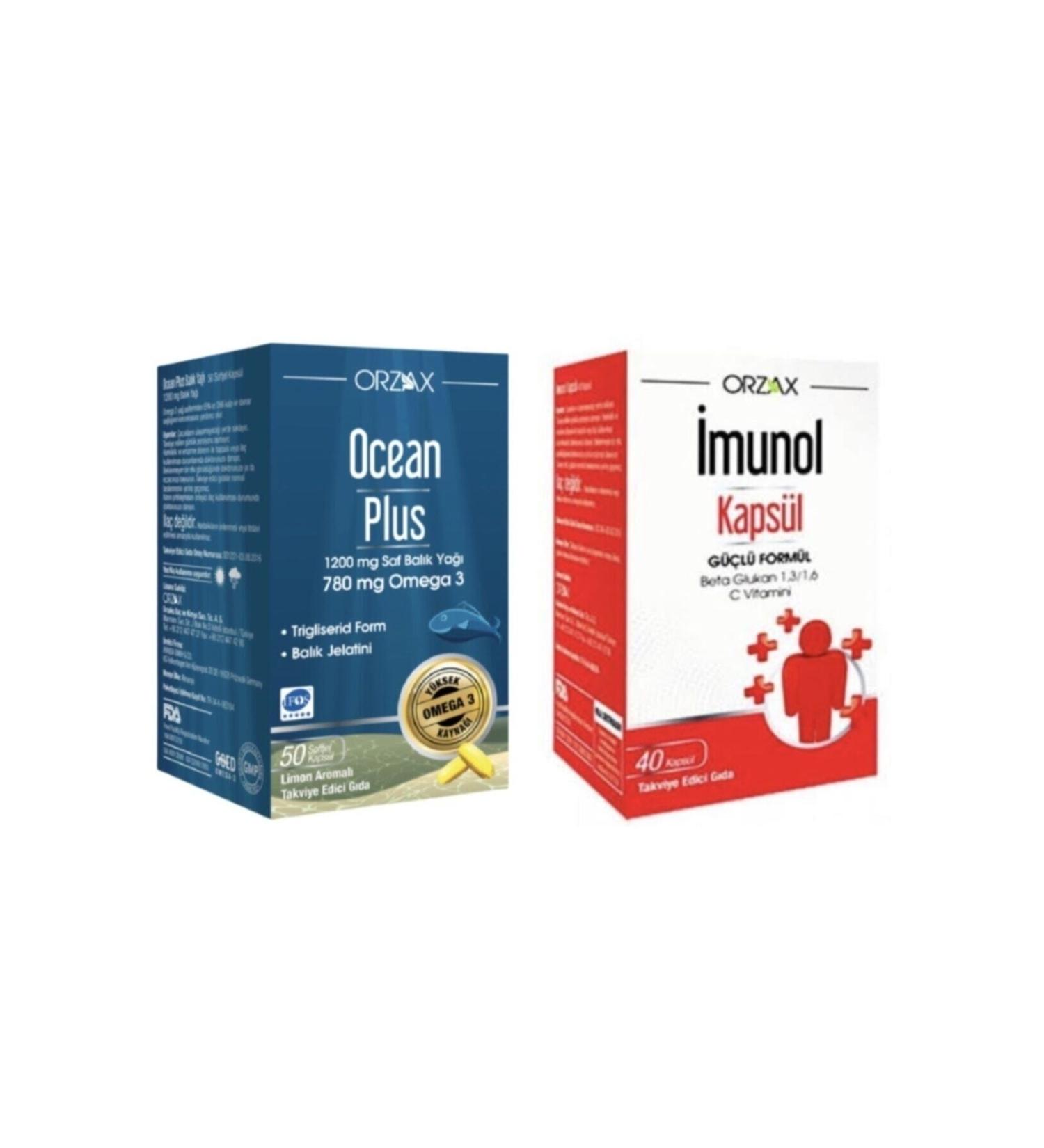 IMUNOL Ocean Plus Omega 3 1200 Mg 50 Capsules And Imunol 40 Capsules