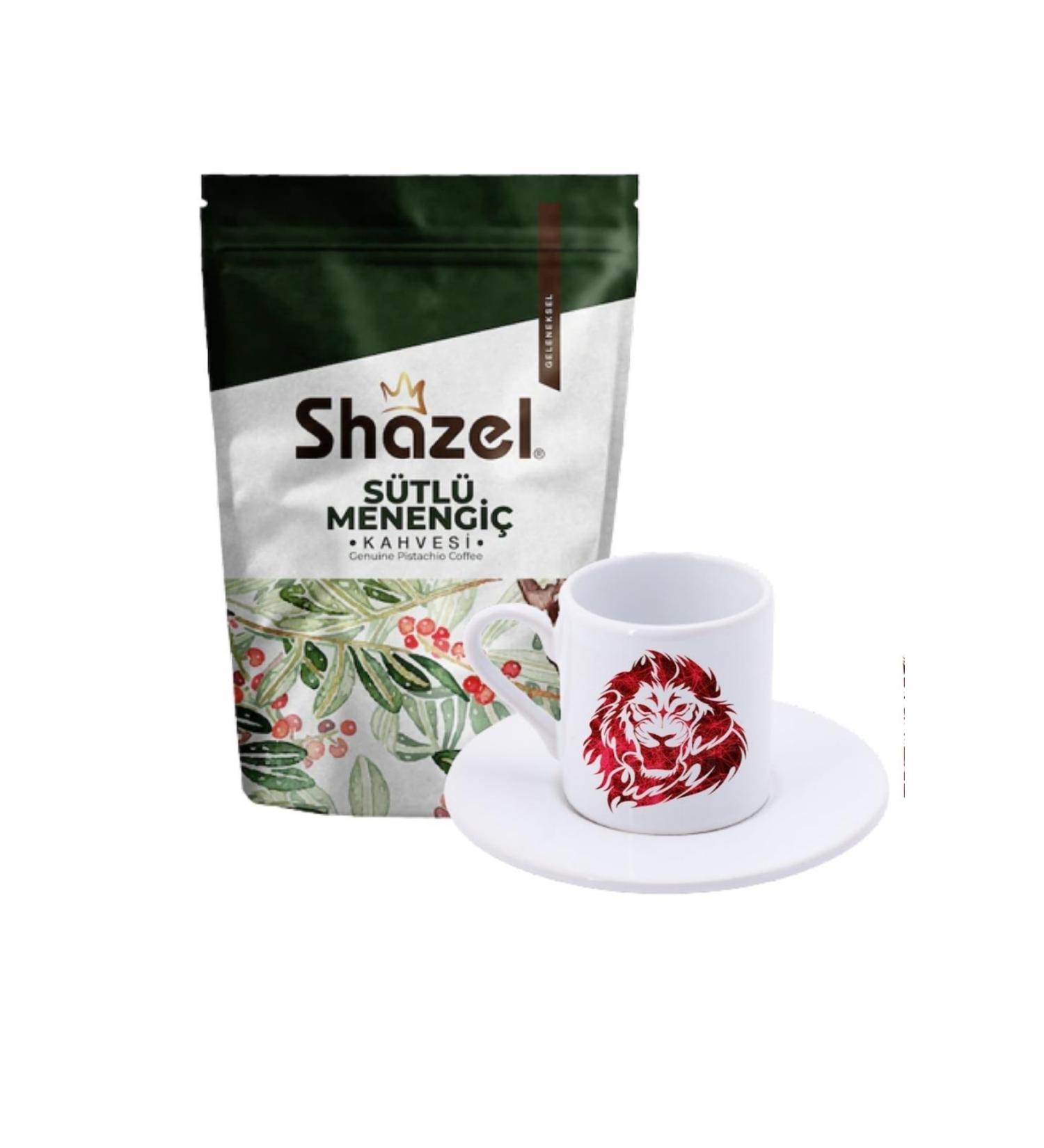 Shazel Milky Menengi Coffee 200 gr. + Red Lion Turkish Coffee Cup