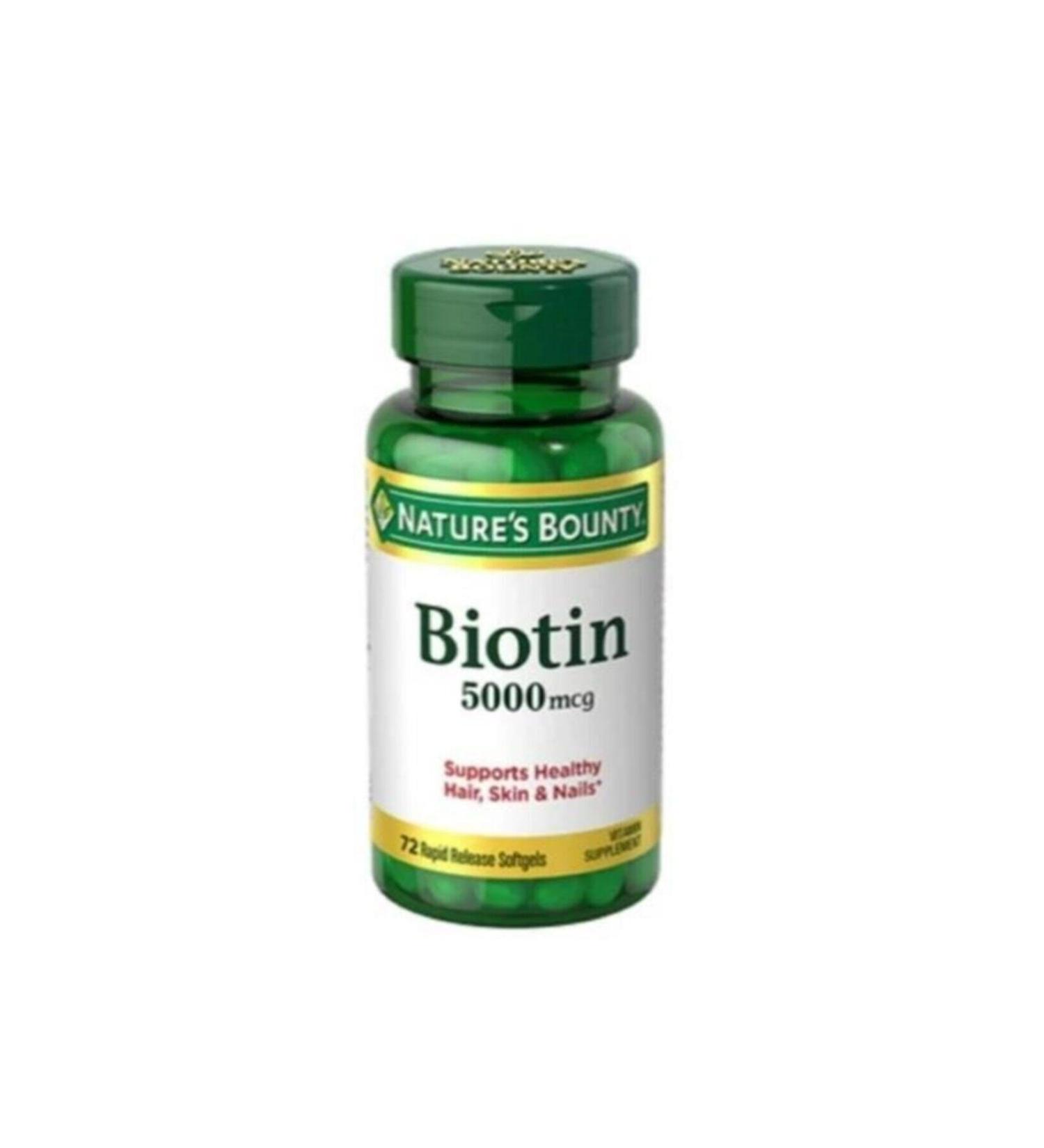 Natures Bounty Biotin 5000 Mcg 72 Softgels