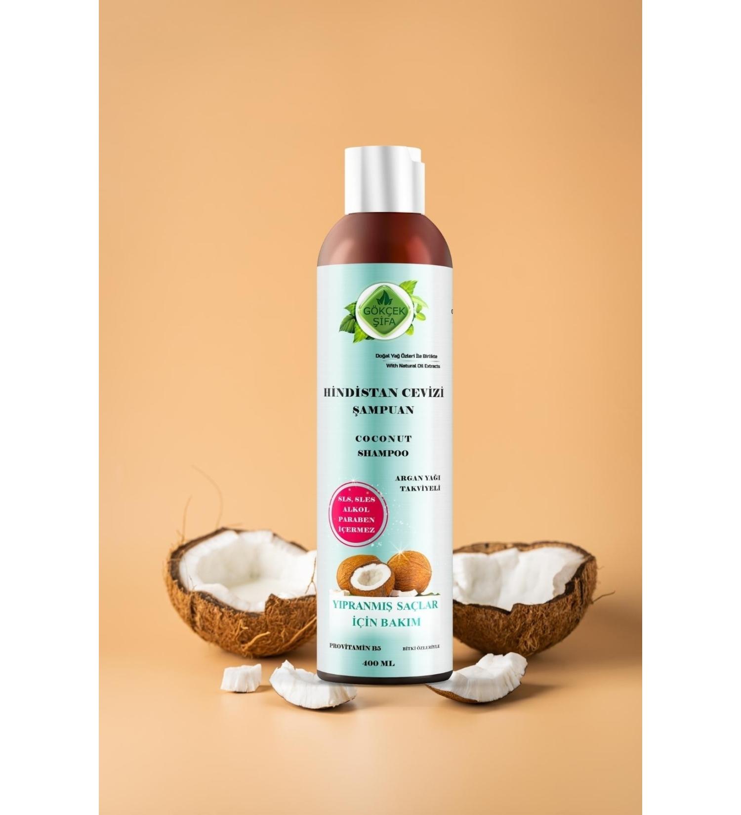 Gokcek Healing Coconut Shampoo 400ml - (For Damaged Hair) - Buy Online on GoSupps.com