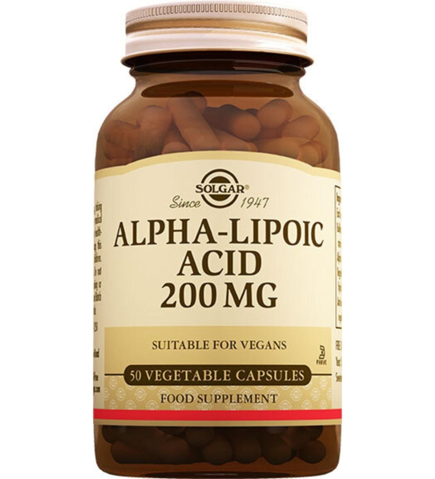 Solgar Alpha Lipoic Acid 200 Mg 50 Capsules (alpha Lipoic Acid) Skt:08.2025 - Buy Online on GoSupps.com