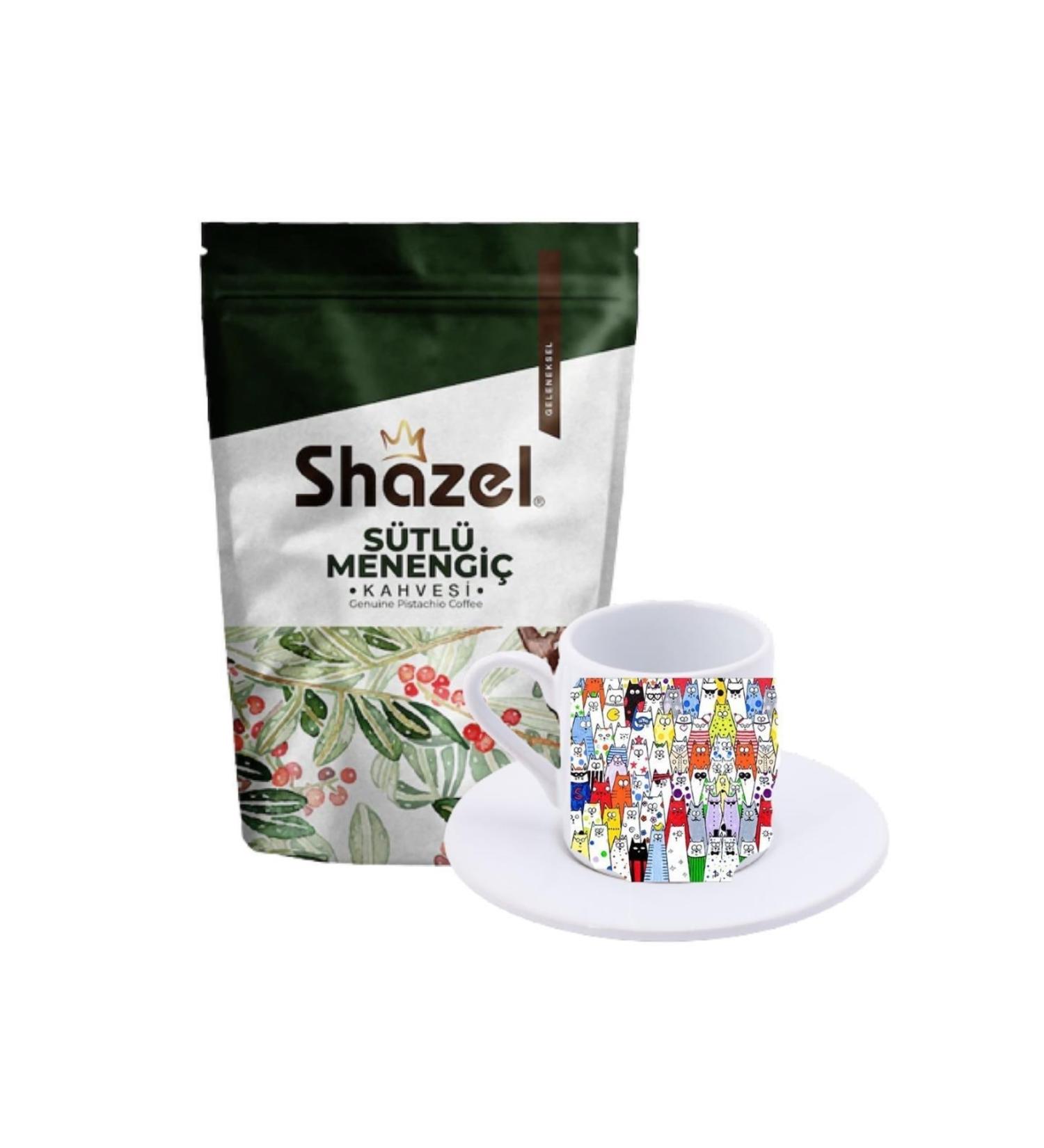 Shazel Milky Menengi Coffee 200 gr. + Cats Turkish Coffee Cup