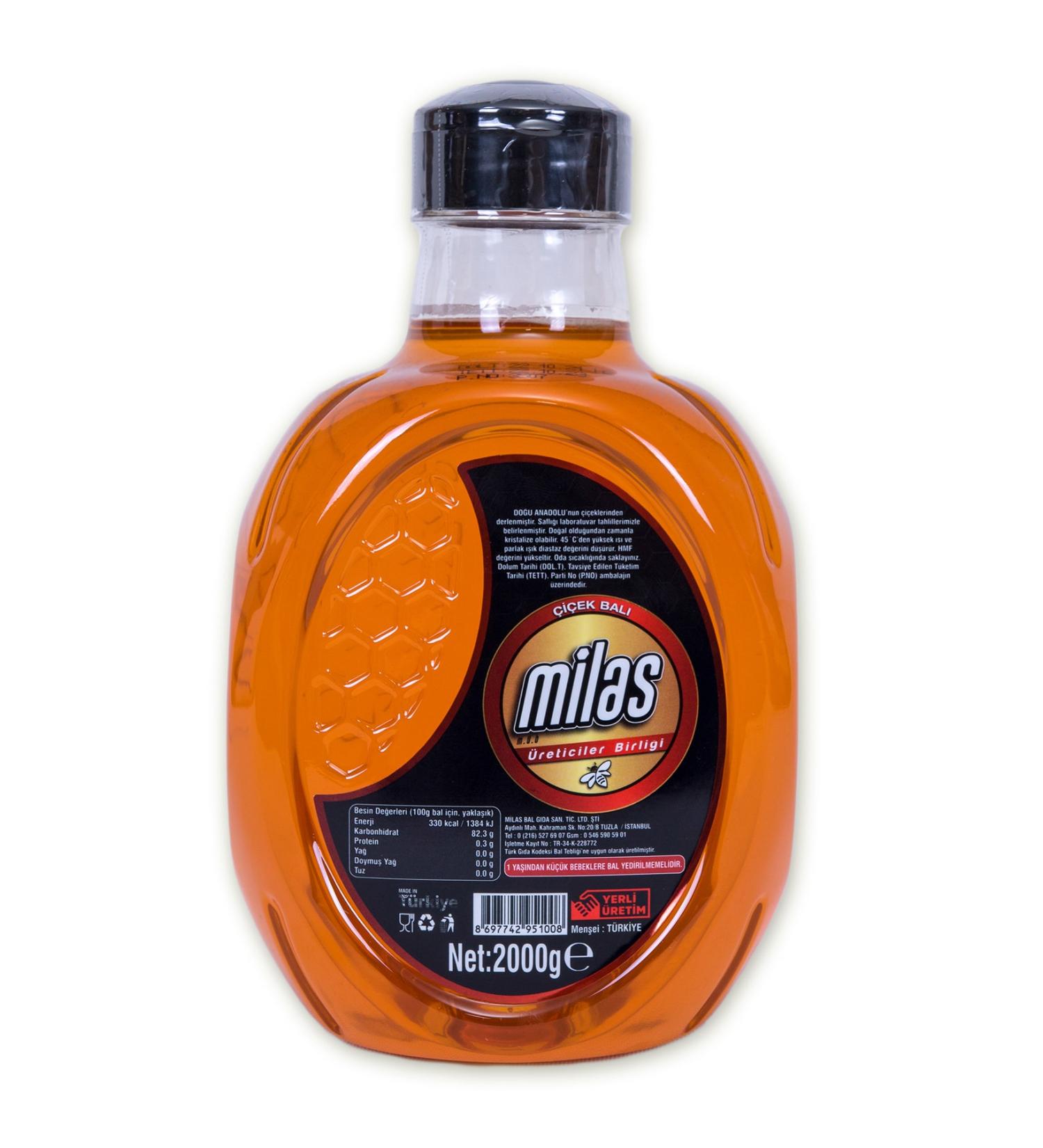 Milas Producers Association Pure Flower Honey 2 kg - Buy Online on GoSupps.com