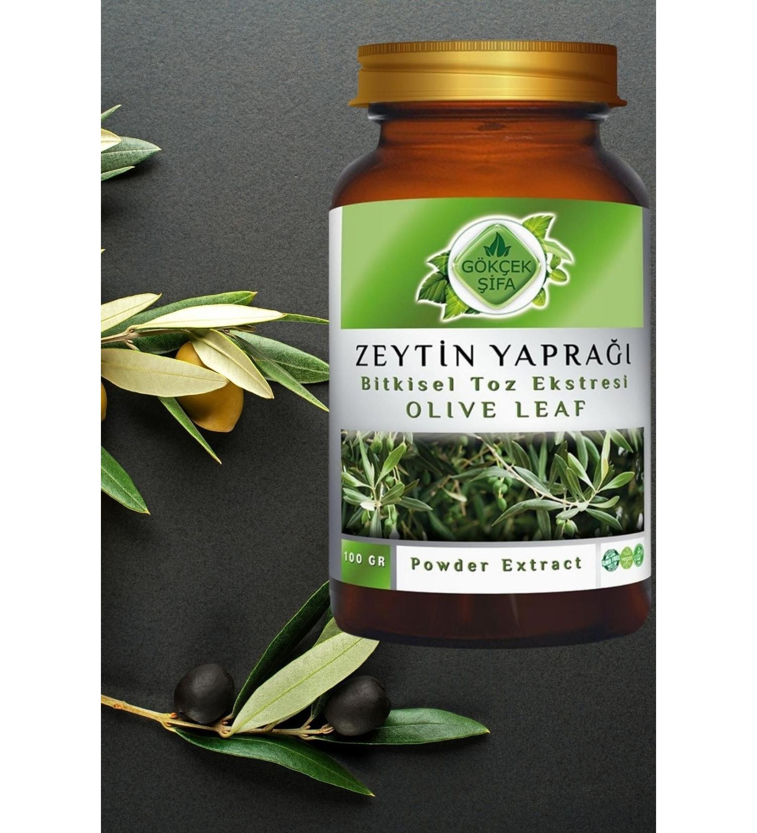 Gokcek Healing Olive Leaf Powder Extract 100 Gr Glass Jar - Buy Online on GoSupps.com