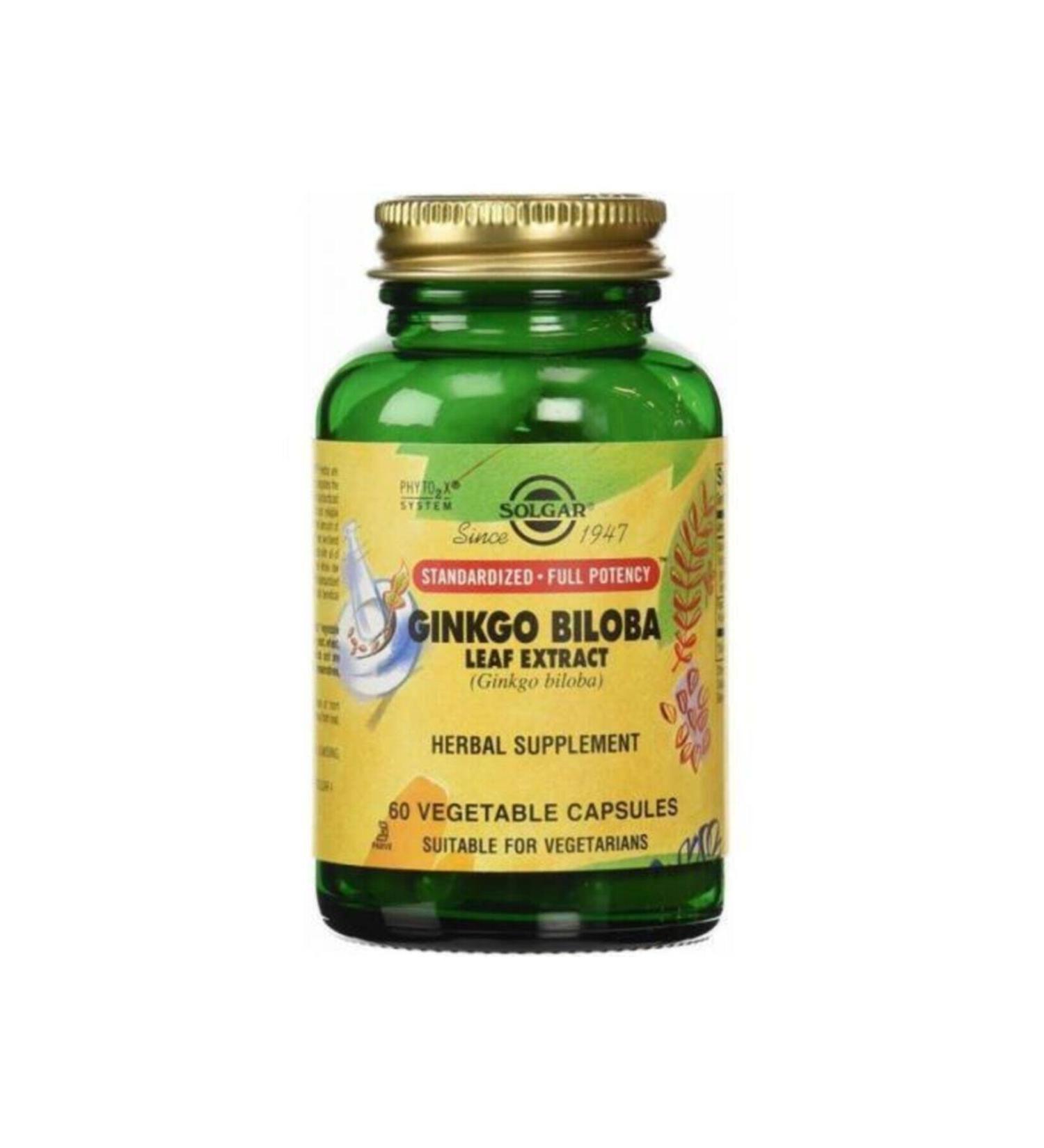 Solgar Ginkgo Biloba Leaf Extract 60 Capsules - Buy Online on GoSupps.com